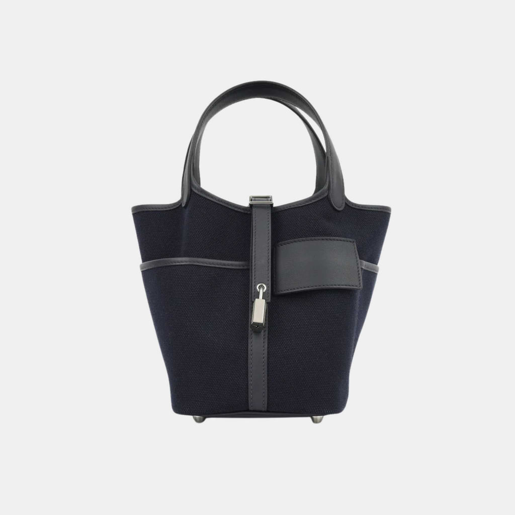 Picotin 18 Toile Goeland-Swift Cargo Bleu Marine Hermes оригінал – Купити в Україні – боковий вид