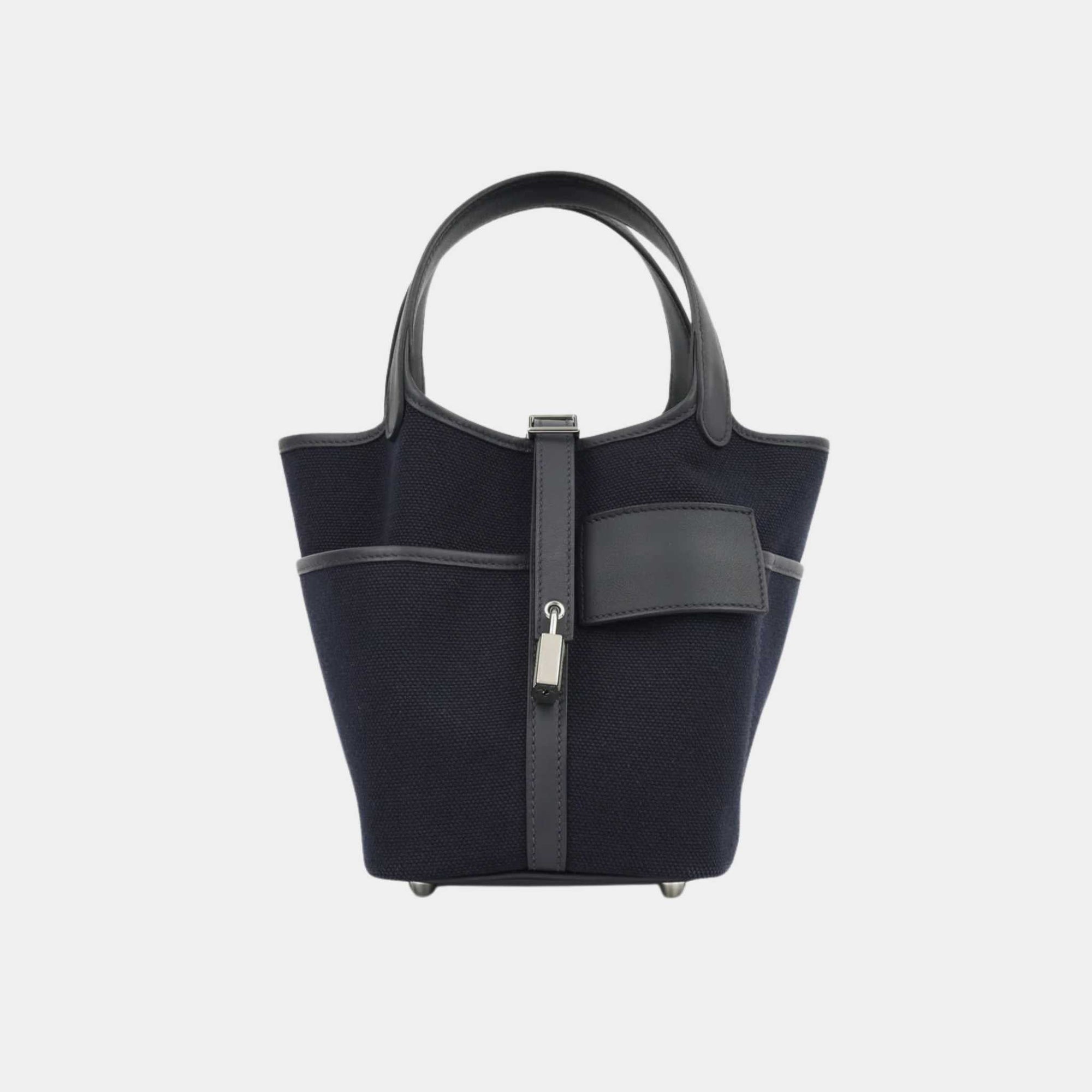 Picotin 18 Toile Goeland-Swift Cargo Bleu Marine Hermes оригінал – Купити в Україні – боковий вид