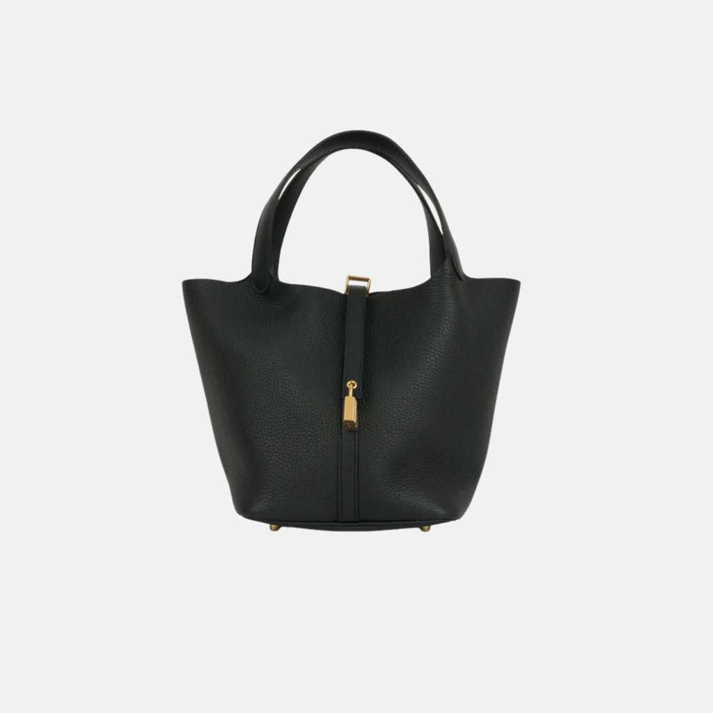 Picotin 22 Black Clemence Ghw Hermes оригінал – Купити в Україні – боковий вид