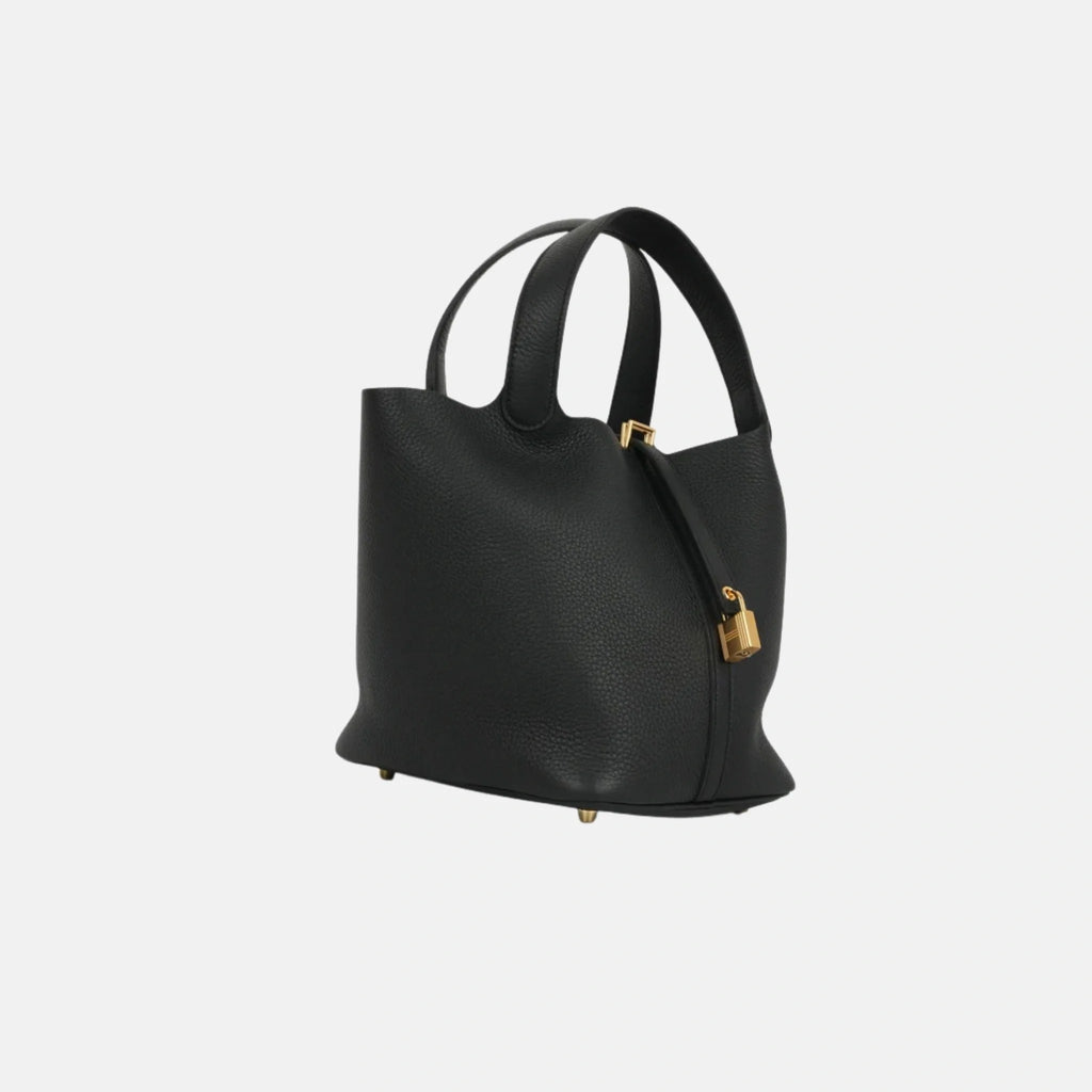 Picotin 22 Black Clemence Ghw Hermes оригінал – Купити в Україні – вид ззаду