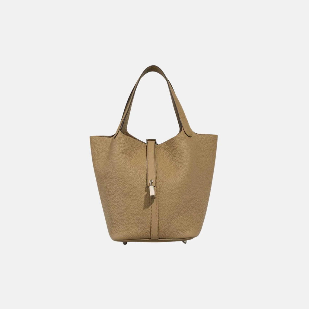 Оригінальна Picotin 22 Clemence Beige Marfa Phw Hermes – боковий вид