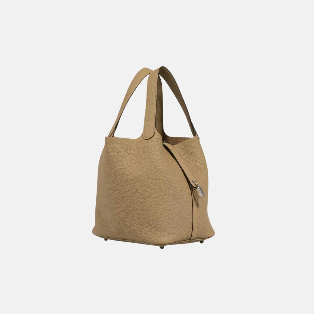 Оригінальна Picotin 22 Clemence Beige Marfa Phw Hermes – вид ззаду