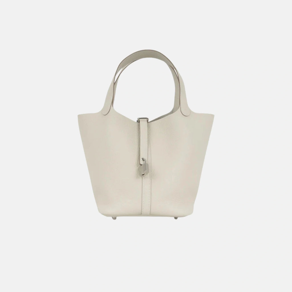 Оригінальна Picotin 22 Craie Clemence Leather Phw Hermes – боковий вид