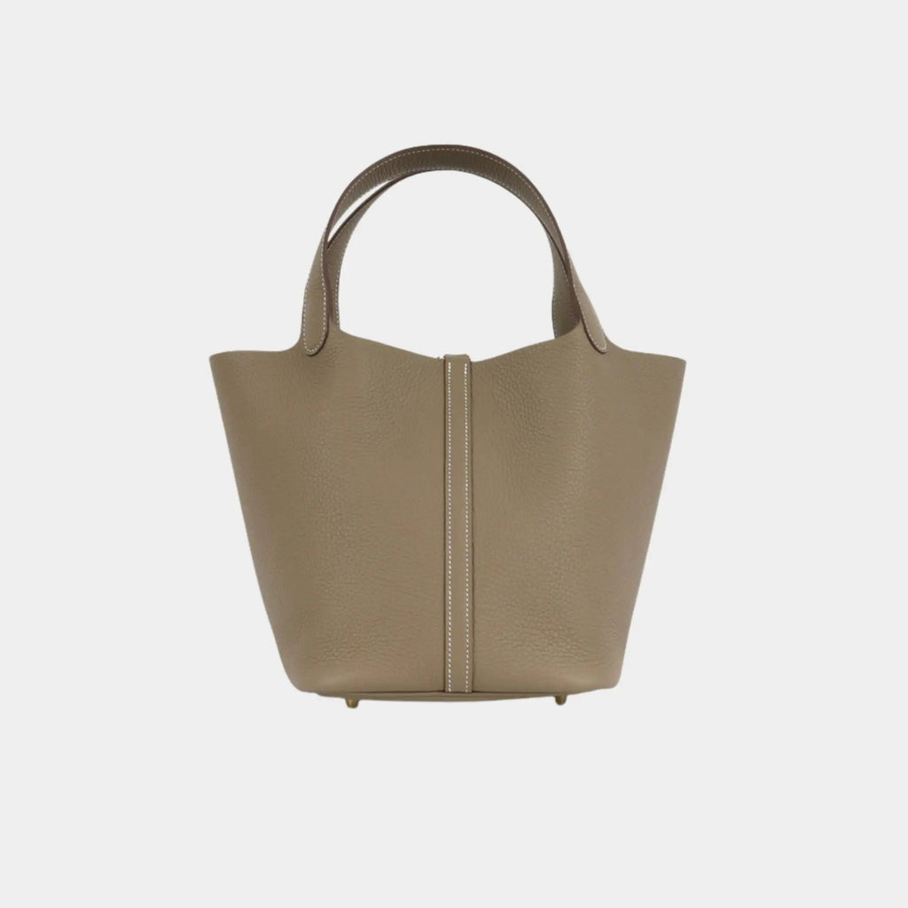 Оригінальна Picotin 22 Taurillon Clemence Etoupe Ghw Hermes – вид ззаду