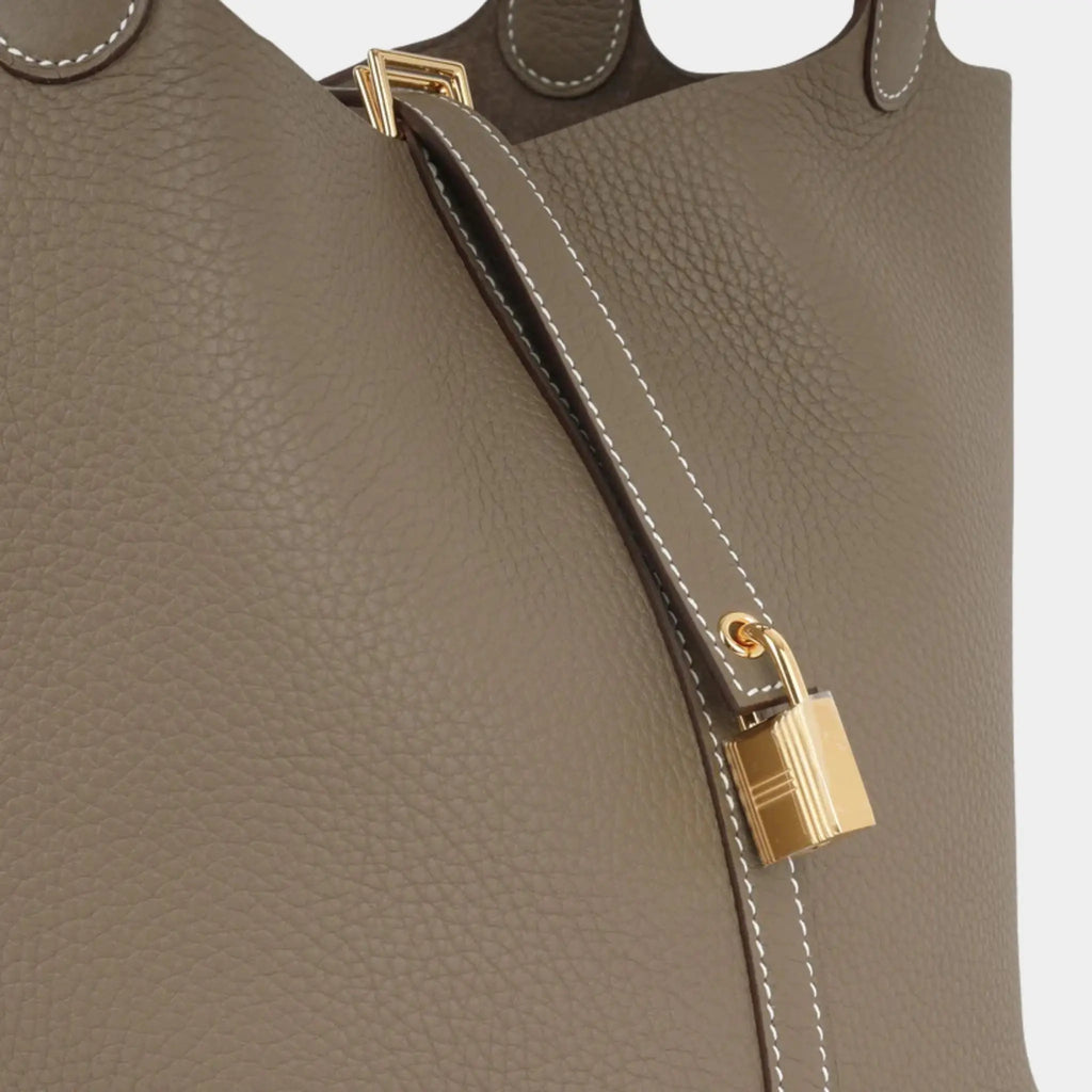 Оригінальна Picotin 22 Taurillon Clemence Etoupe Ghw Hermes – збільшений вид