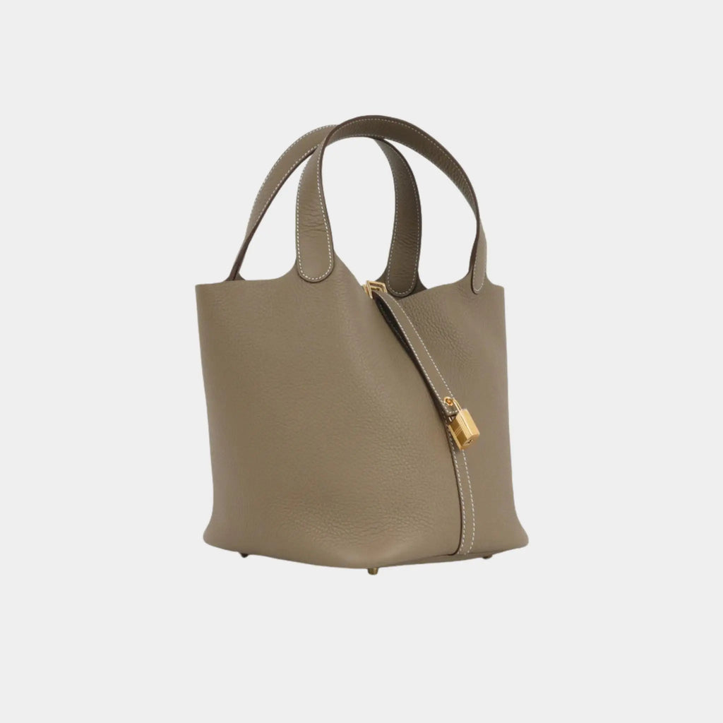 Оригінальна Picotin 22 Taurillon Clemence Etoupe Ghw Hermes – детальний вид