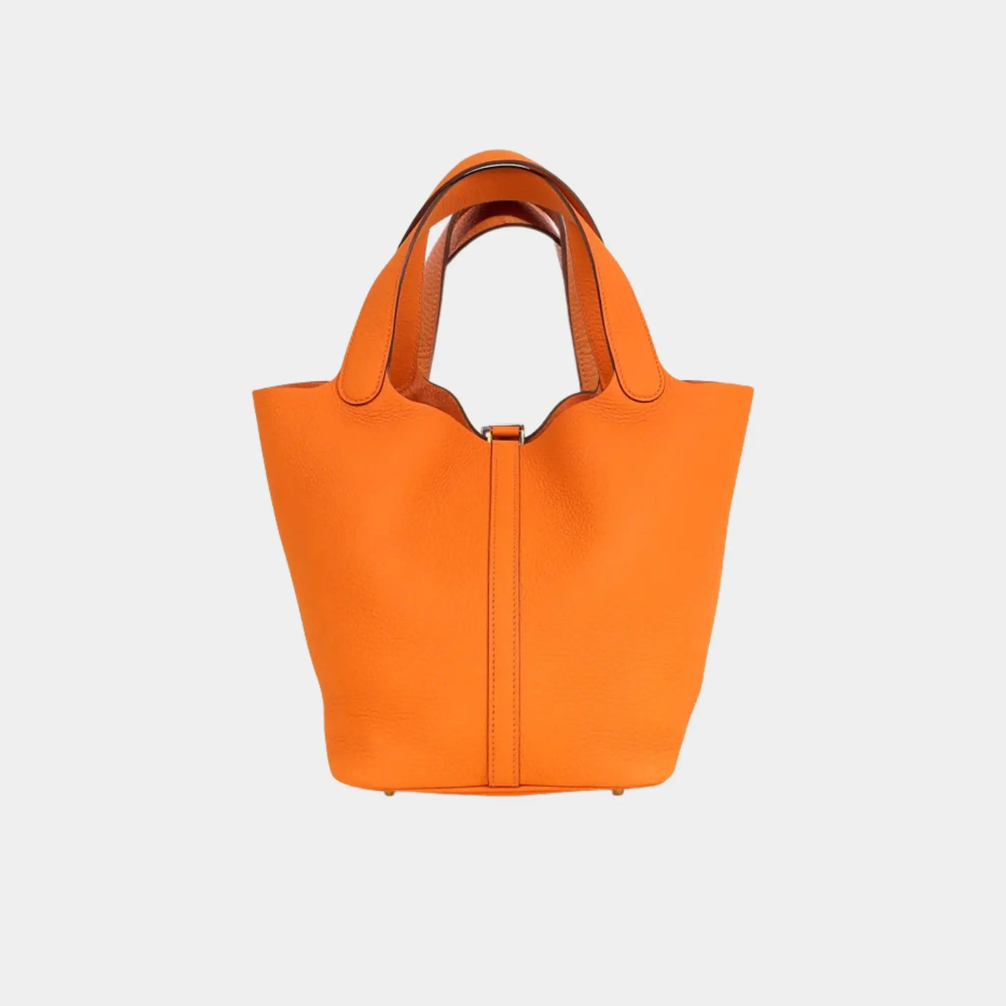 Picotin 22 Taurillon Clemence Orange Ghw Hermes оригінал – Купити в Україні – вид ззаду