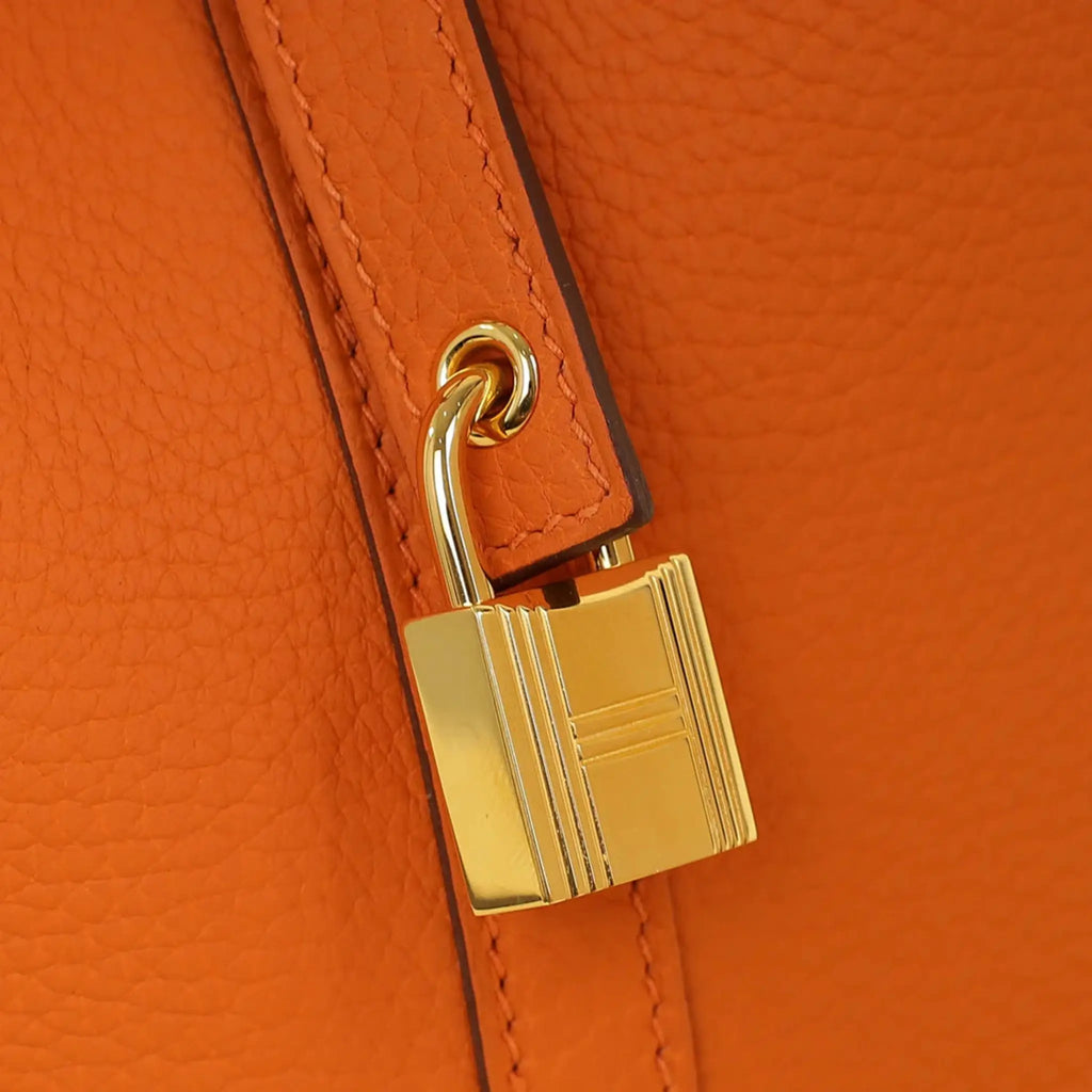 Picotin 22 Taurillon Clemence Orange Ghw Hermes оригінал – Купити в Україні – збільшений вид