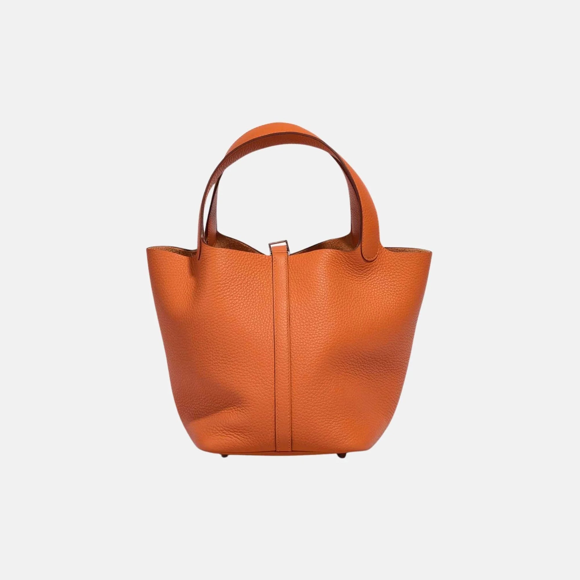 Picotin 22 Taurillon Clemence Orange Phw Hermes – Гарантія оригінальності – детальний вид