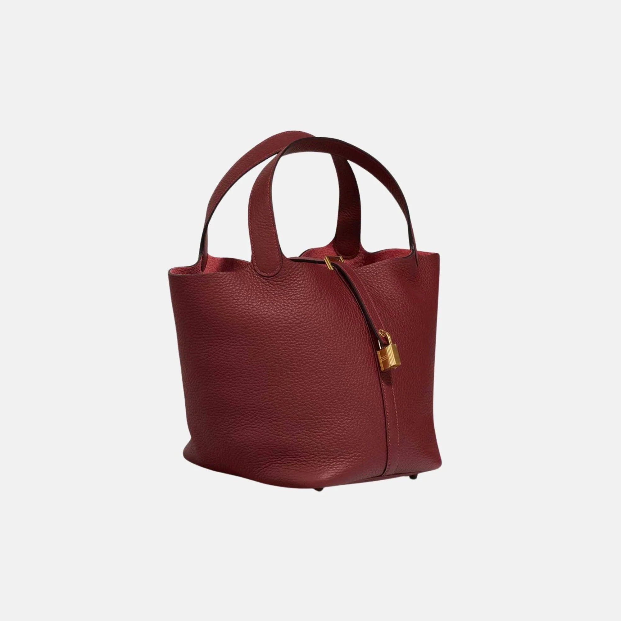 Picotin 22 Taurillon Clemence Rouge H Ghw Hermes – Гарантія оригінальності – детальний вид