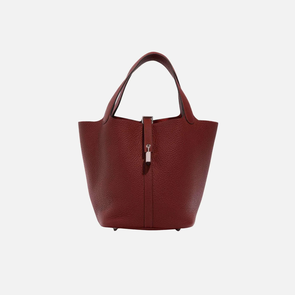 Оригінальна Picotin 22 Taurillon Clemence Rouge H Phw Hermes – боковий вид