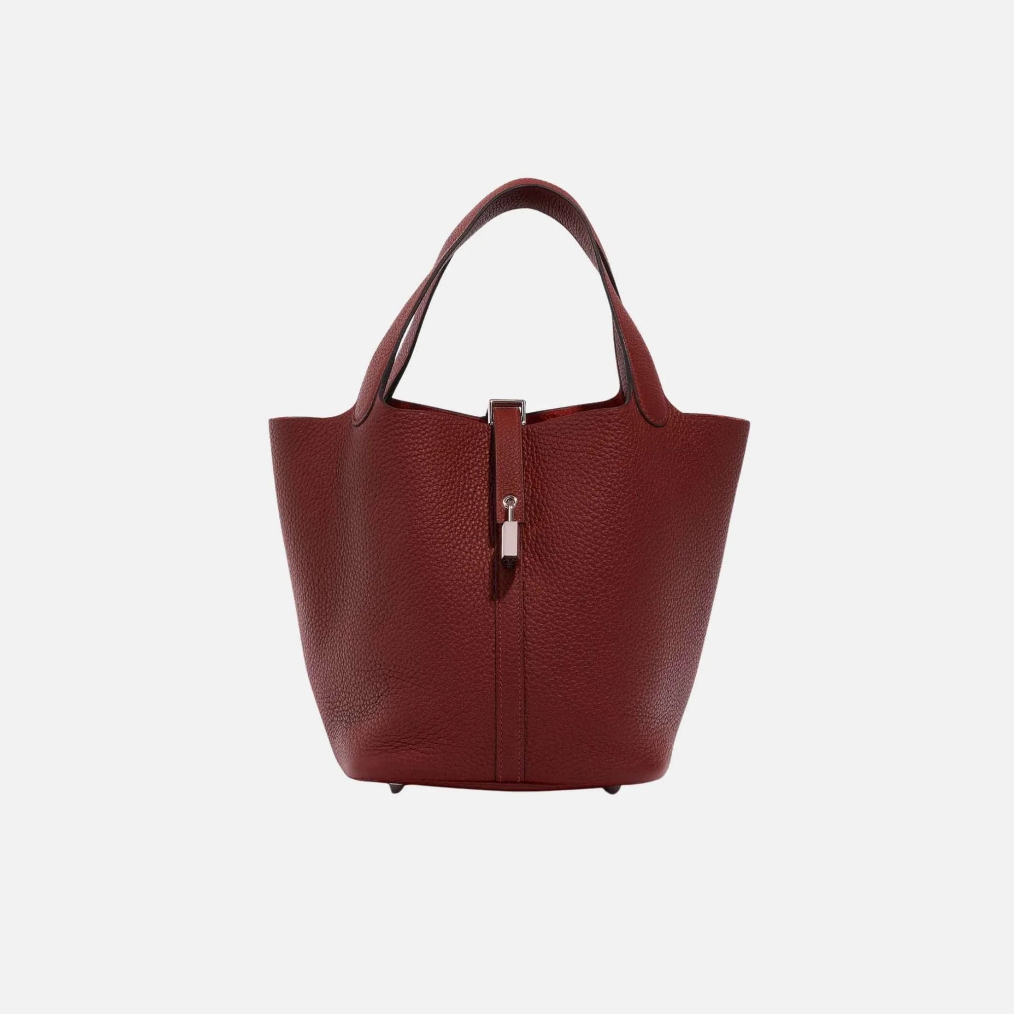Оригінальна Picotin 22 Taurillon Clemence Rouge H Phw Hermes – боковий вид