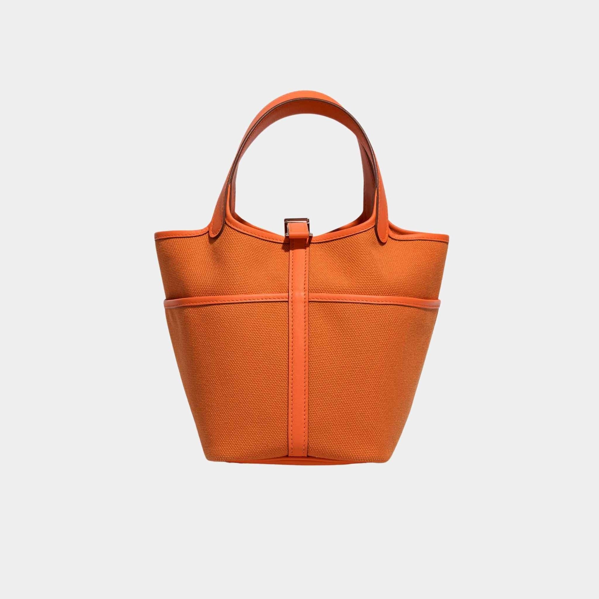 Picotin Cargo 18 Toile Goeland Swift Orange Minium Ghw Hermes оригінал – Купити в Україні – детальний вид