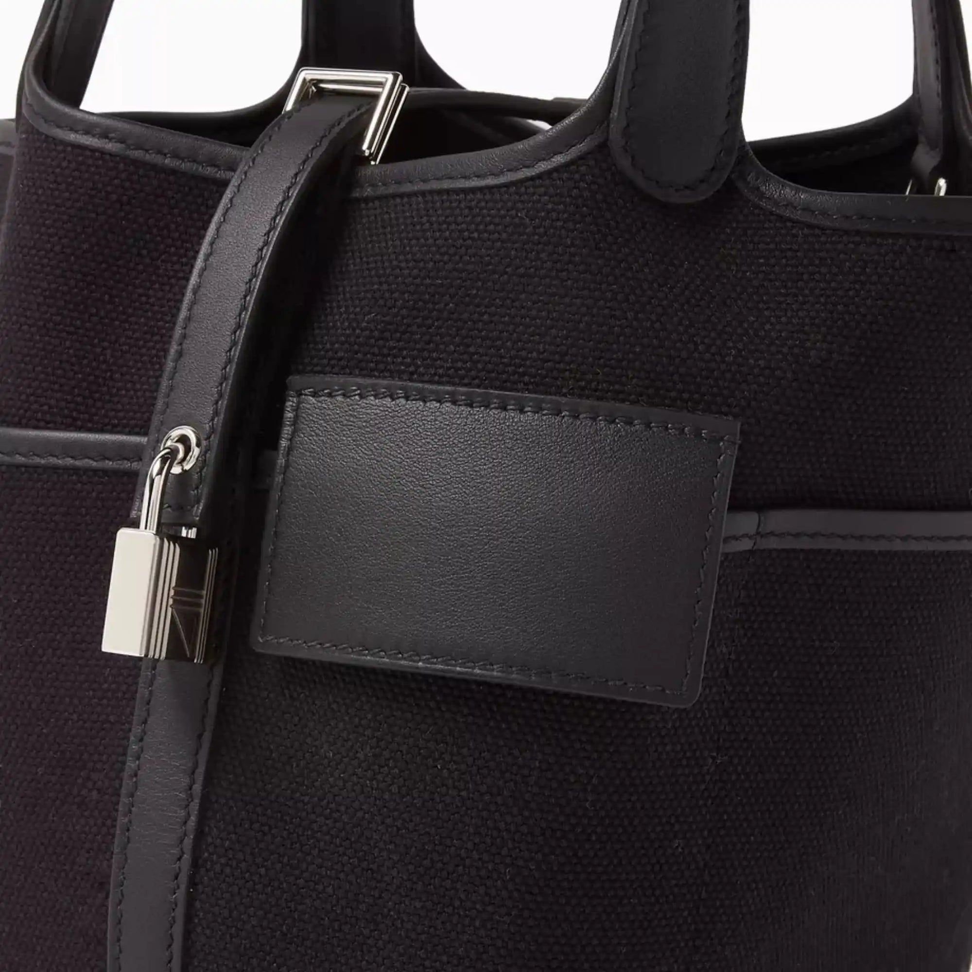 Picotin Cargo 18 Toile Swift Black Phw Hermes – Гарантія оригінальності – детальний вид