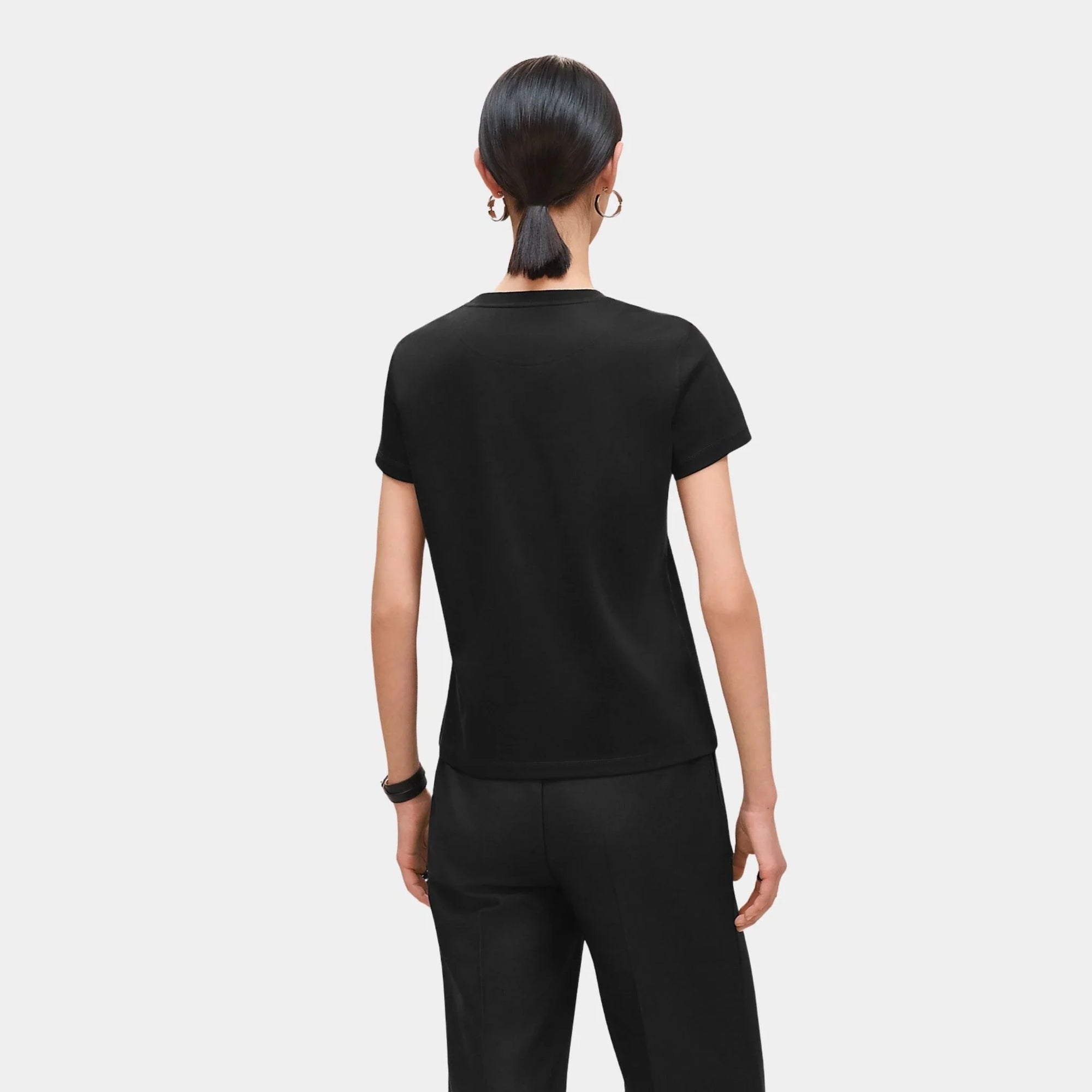 Printed Straight T-Shirt In Plain Jersey Hermes – Гарантія оригінальності – вид ззаду
