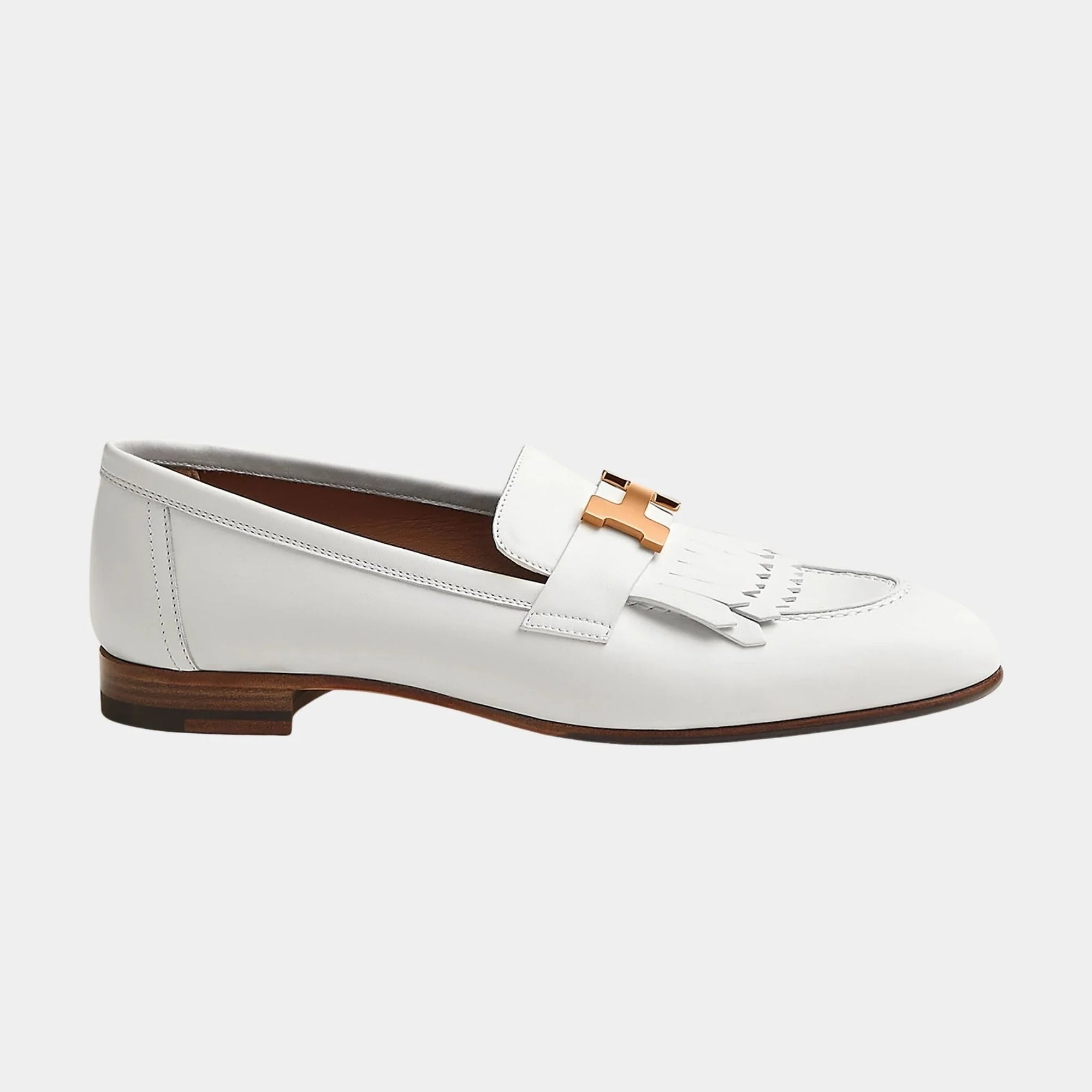 Royal Loafer In Calfskin With Rose Gold Plated Buckle Hermes – Гарантія оригінальності – вид ззаду