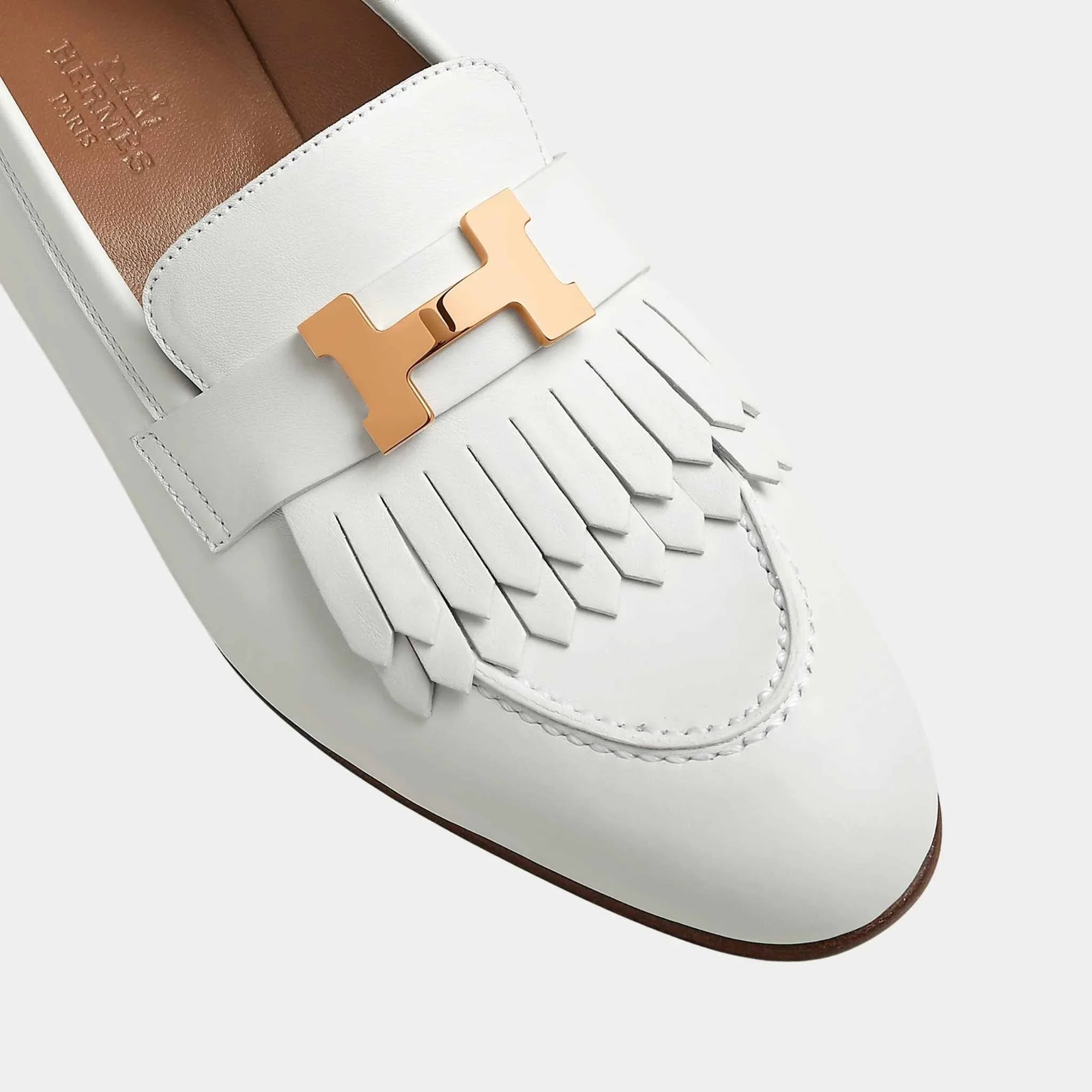 Royal Loafer In Calfskin With Rose Gold Plated Buckle Hermes – Гарантія оригінальності – детальний вид