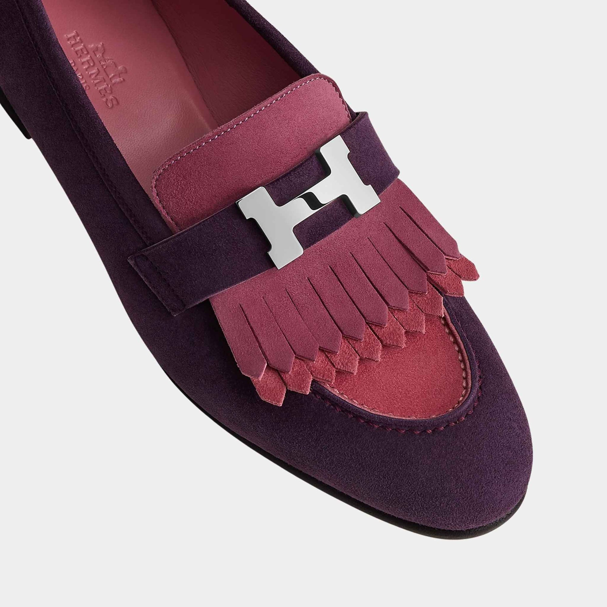 Royal Loafer In Suede Goatskin With Palladium Plated Buckle Hermes оригінал – Купити в Україні – детальний вид