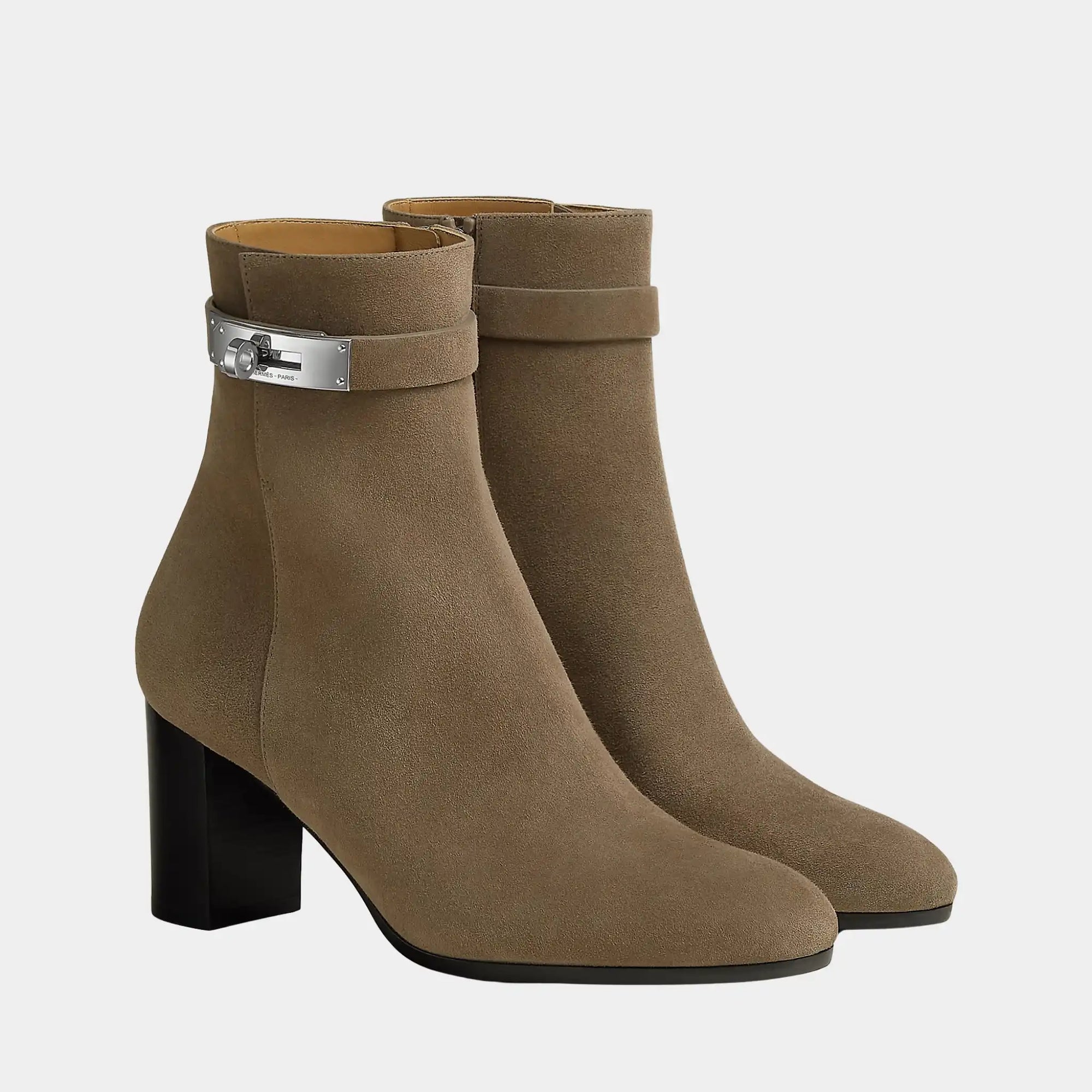Оригінальна Saint Germain Ankle Boots In Suede Hermes – боковий вид