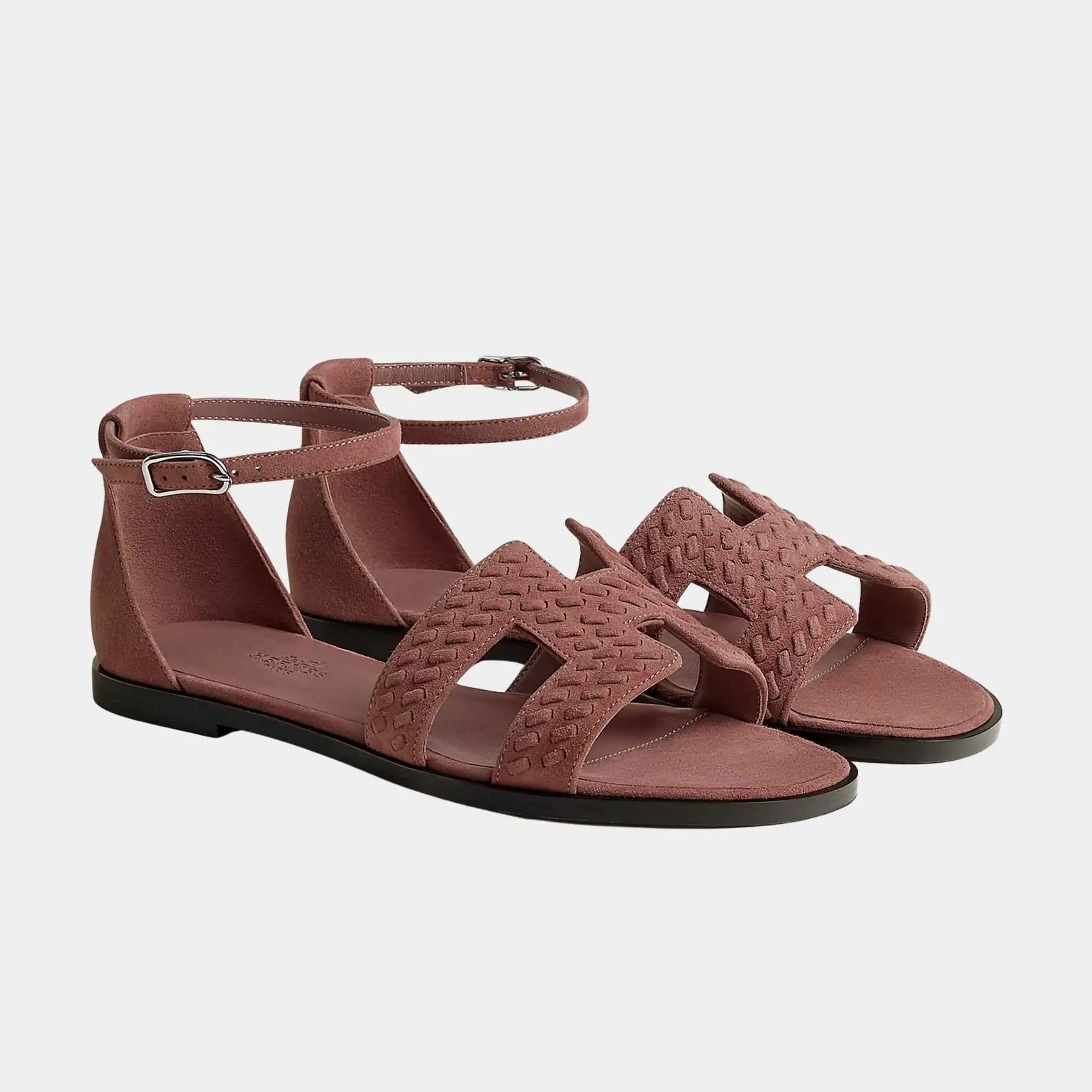 Santorini Sandal Braided Suede Goatskin Hermes – Гарантія оригінальності – збільшений вид