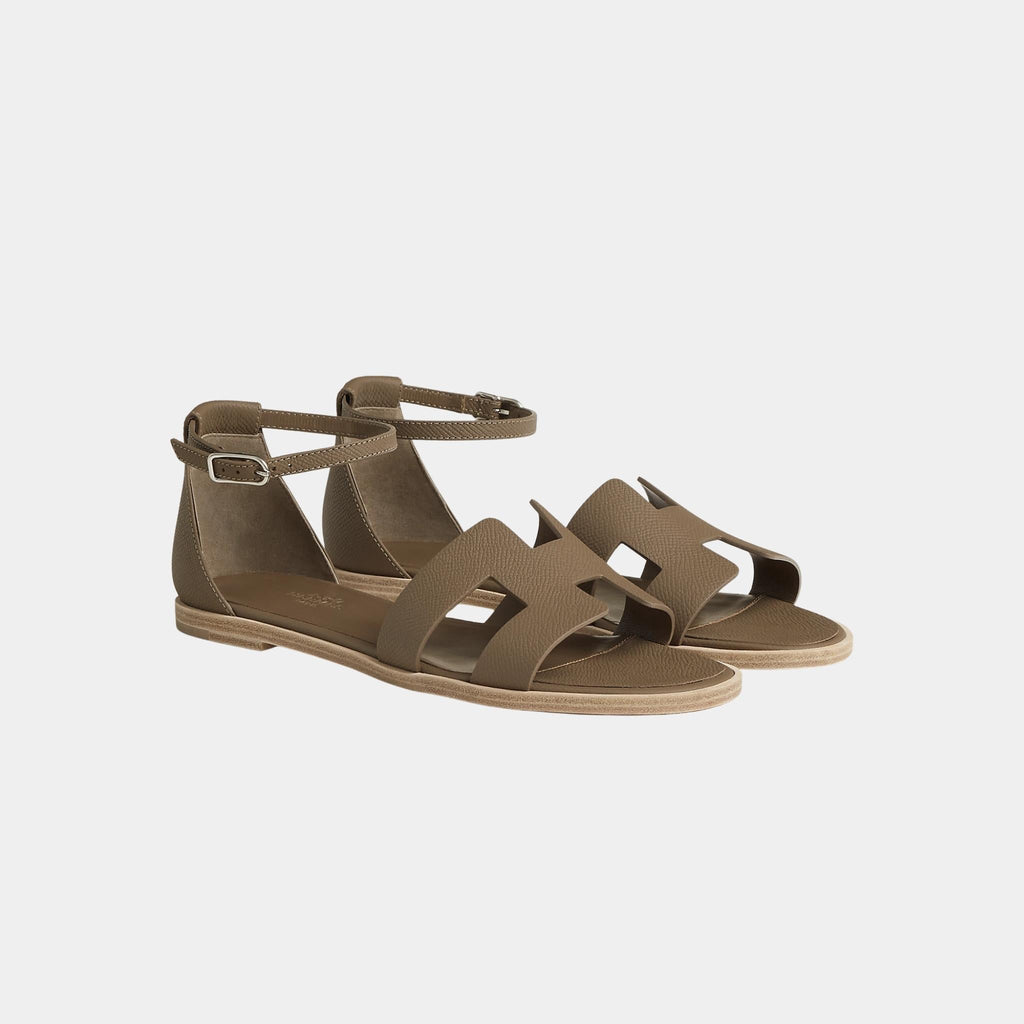 Santorini Sandals Epsom Calfskin Hermes – Гарантія оригінальності – боковий вид