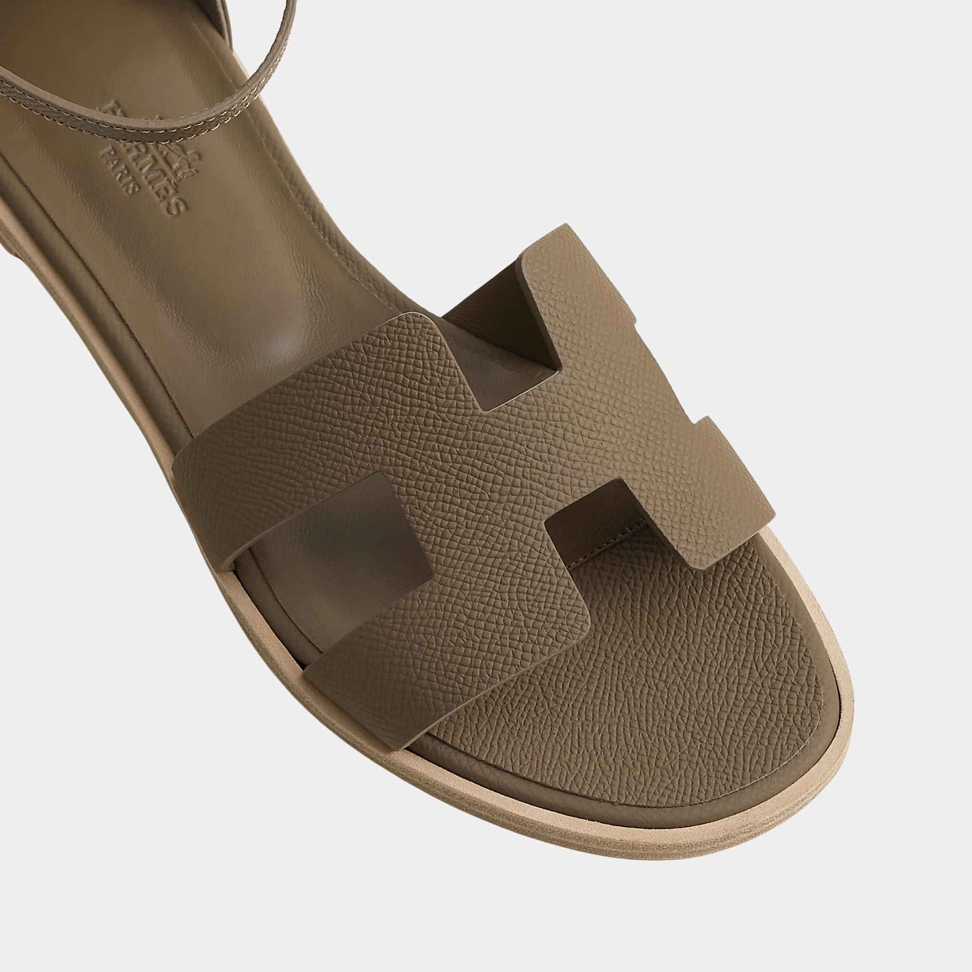 Santorini Sandals Epsom Calfskin Hermes – Гарантія оригінальності – детальний вид