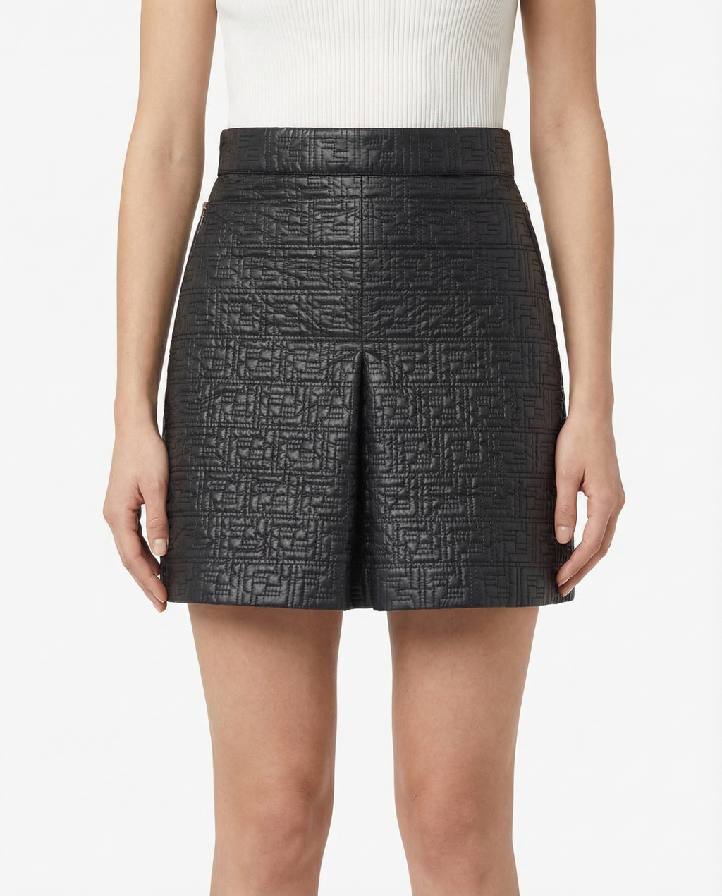 Quilted Logo Pattern Mini Skirt Fendi оригінал – Купити в Україні – вид ззаду