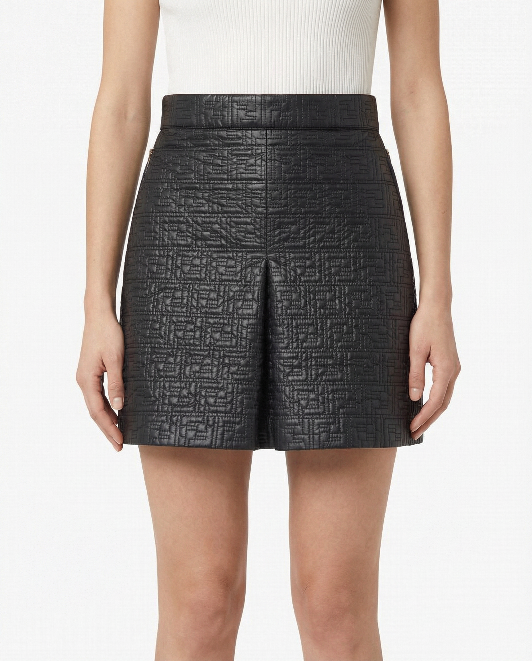 Quilted Logo Pattern Mini Skirt Fendi оригінал – Купити в Україні – вид ззаду
