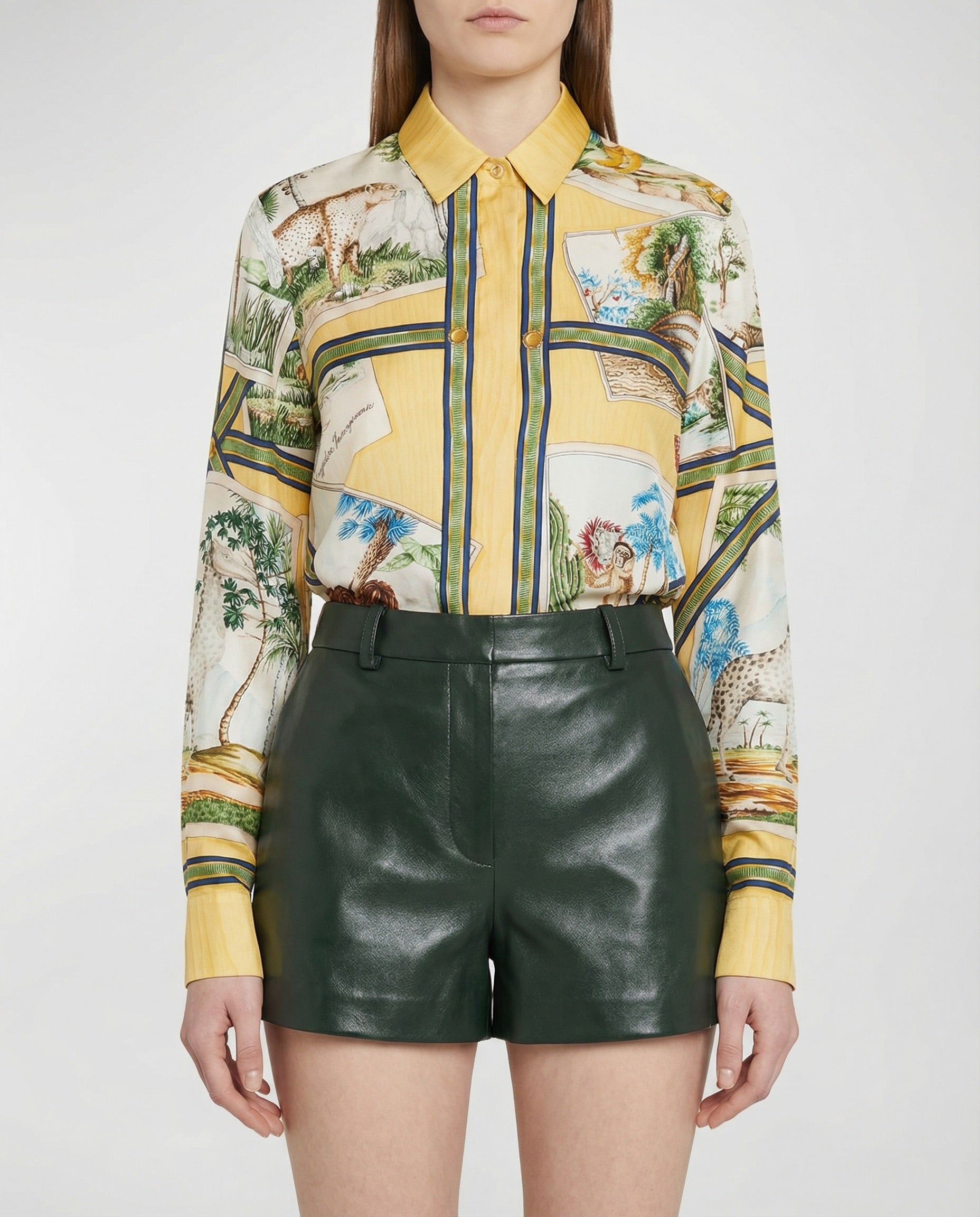 Leather Bermuda Shorts Gucci – Гарантія оригінальності – вид ззаду