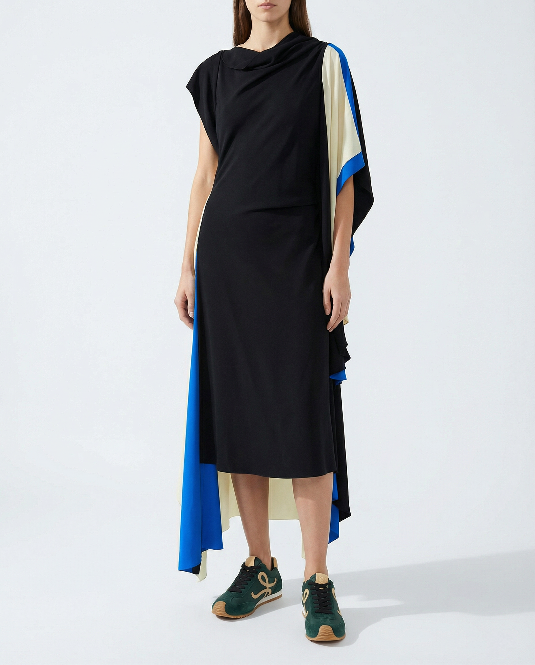 Draped Cotton MIDI Dress Loewe – Гарантія оригінальності – вид ззаду
