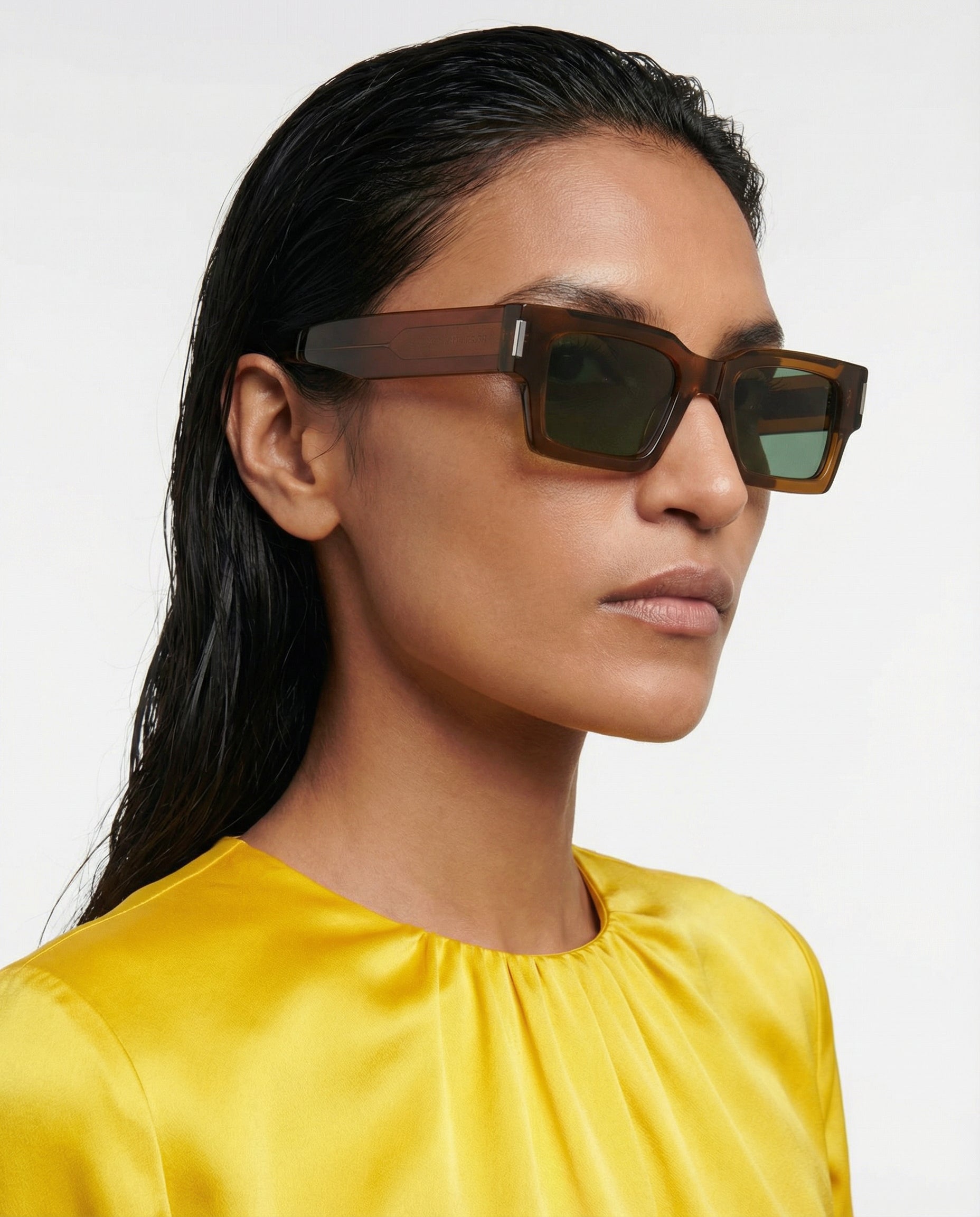 Sl 572 Rectangular Sunglasses Saint laurent оригінал – Купити в Україні – вид ззаду