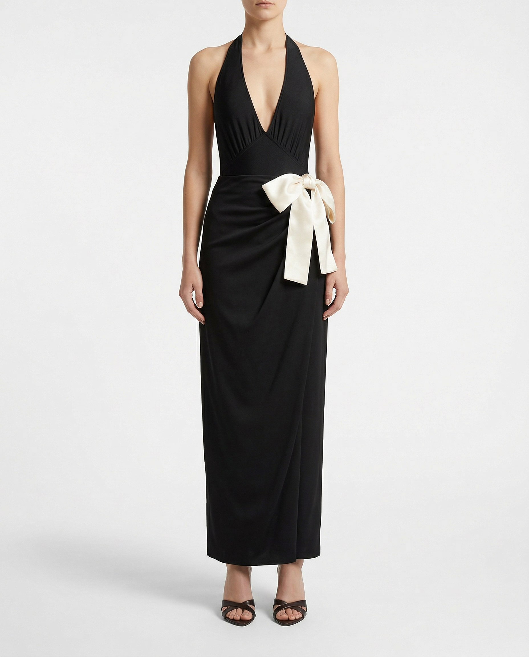 Tied Silk MIDI Skirt Saint laurent оригінал – Купити в Україні – вид ззаду