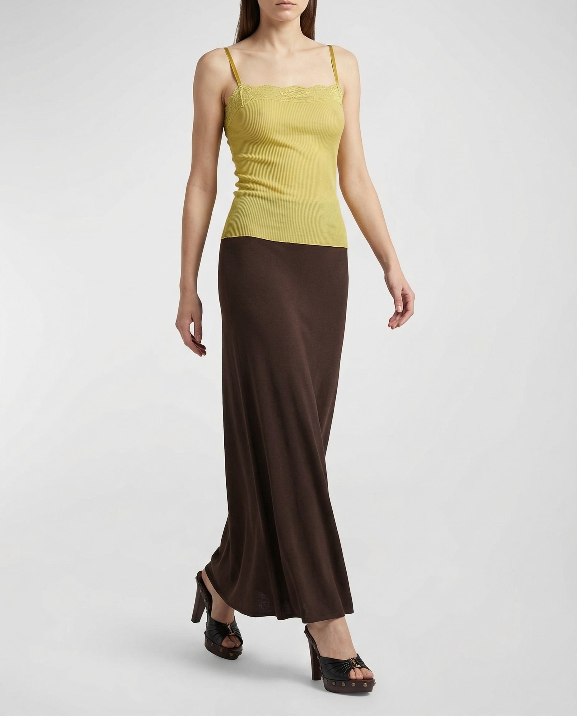 Jersey Maxi Skirt Saint laurent оригінал – Купити в Україні – вид ззаду
