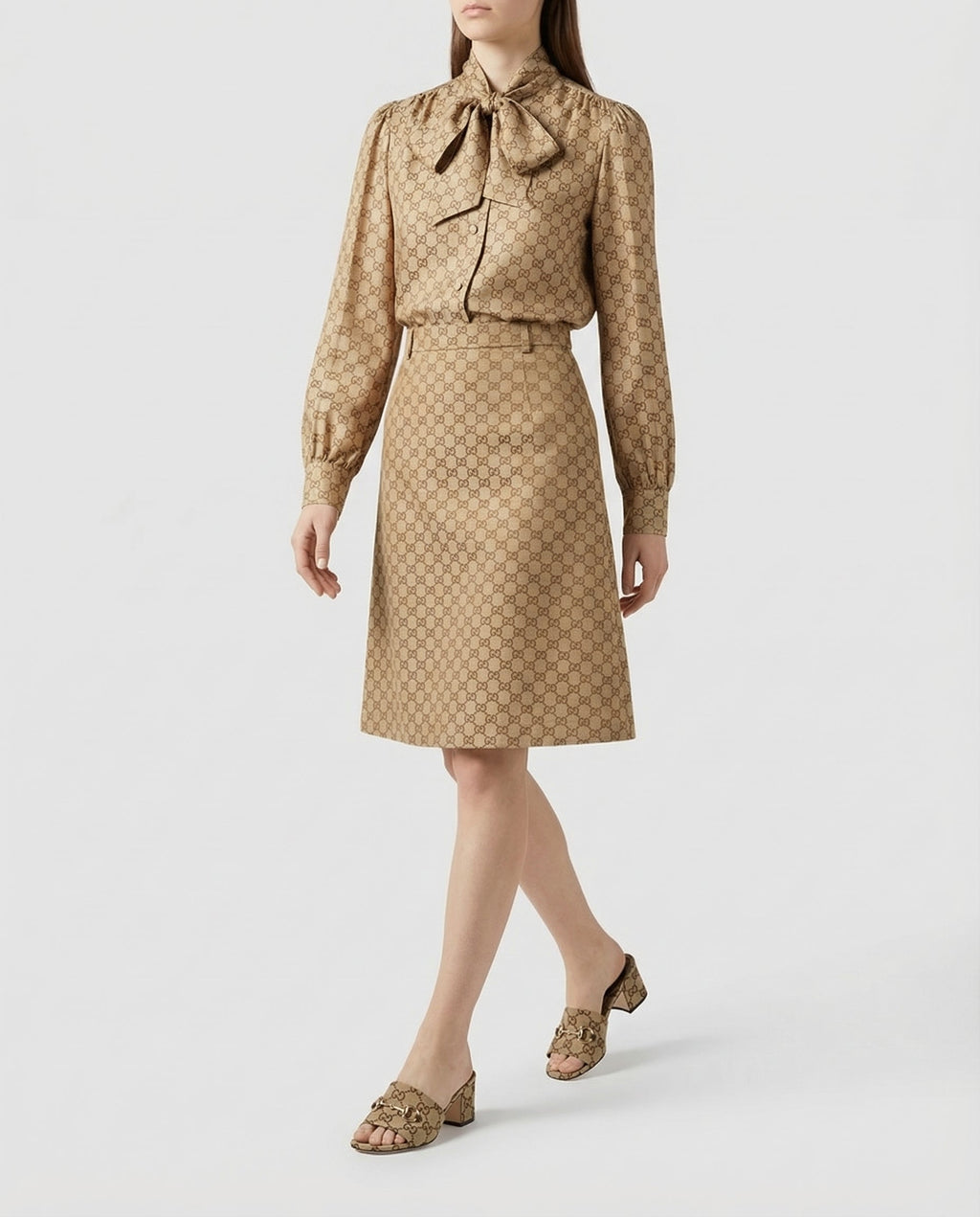 Gg Canvas MIDI Skirt Gucci оригінал – Купити в Україні – вид ззаду