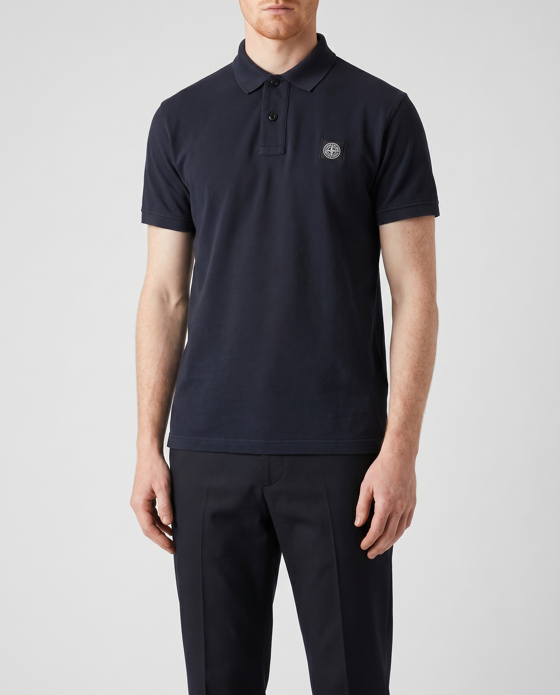 Cotton Polo Shirt Stone island – Гарантія оригінальності – вид ззаду
