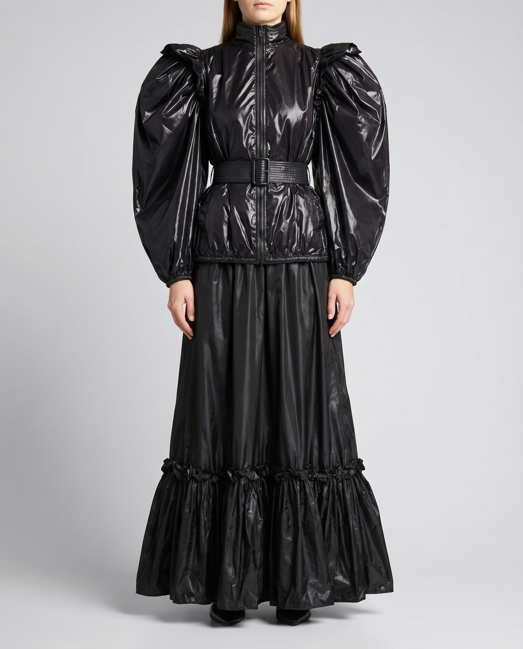 Оригінальна Nylon Maxi Skirt Saint laurent – вид ззаду