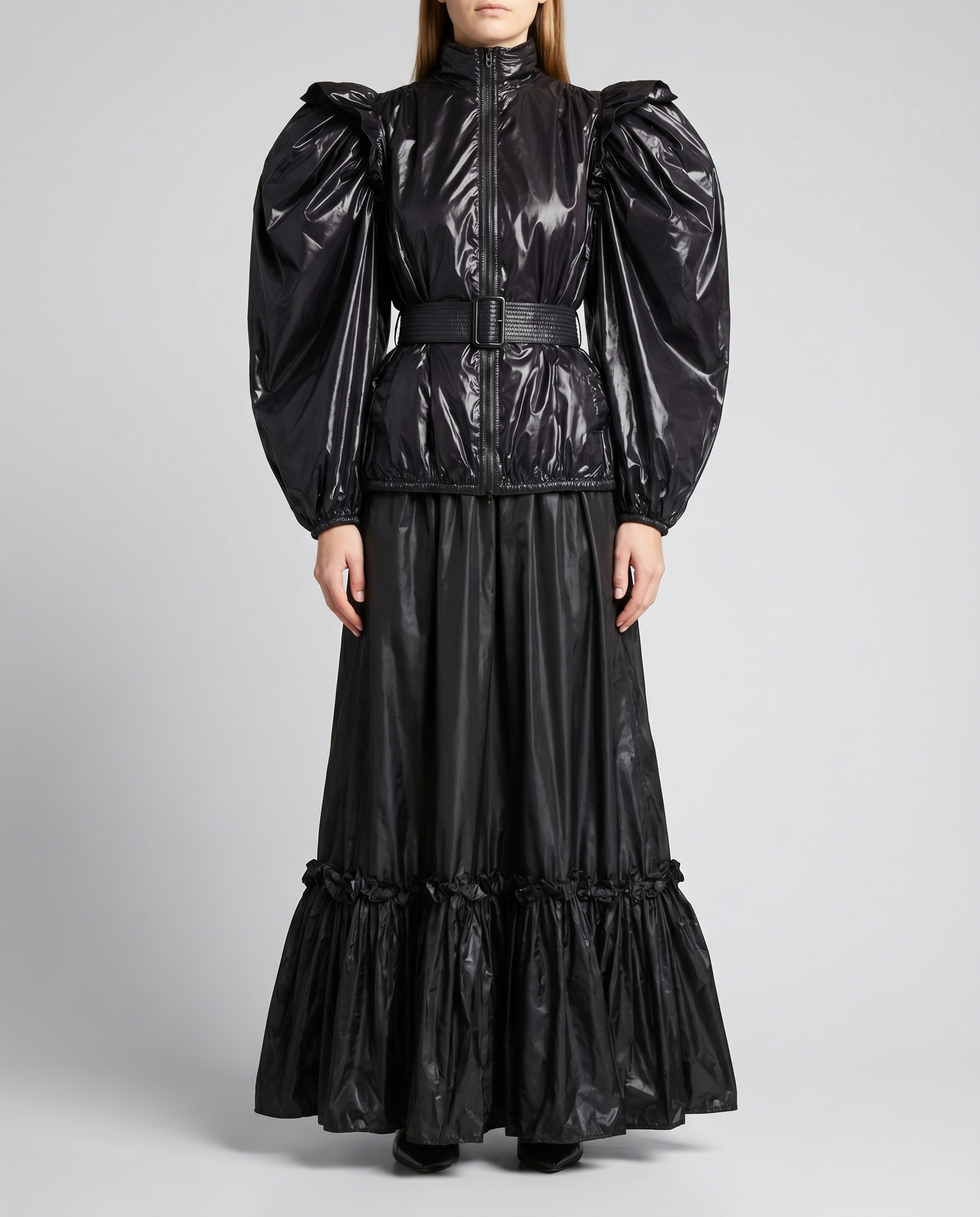 Оригінальна Nylon Maxi Skirt Saint laurent – вид ззаду
