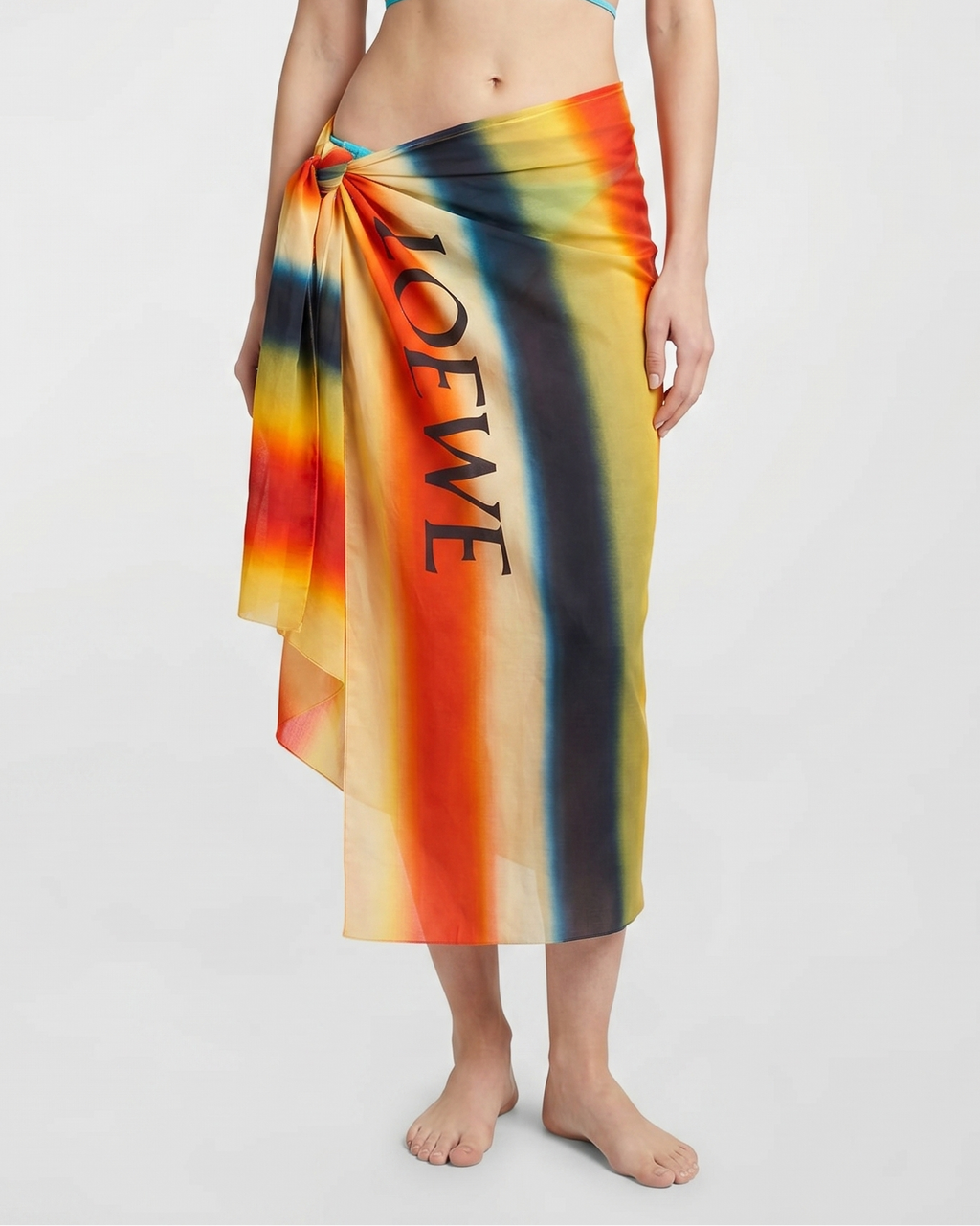 Striped Print Pareo Loewe – Гарантія оригінальності – вид ззаду