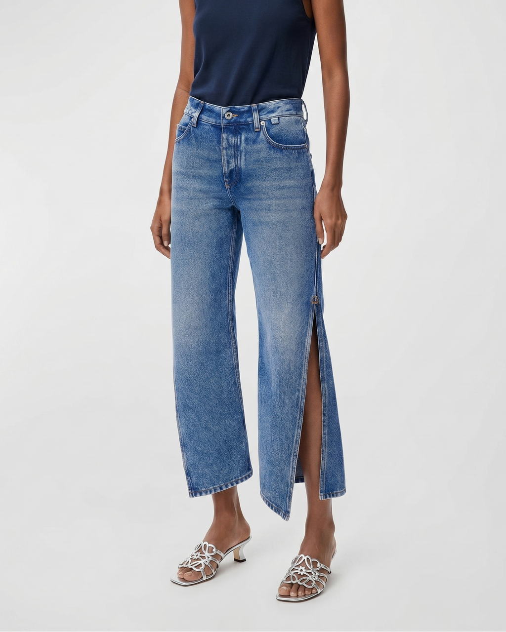 Denim Cropped Jeans Loewe – Гарантія оригінальності – вид ззаду