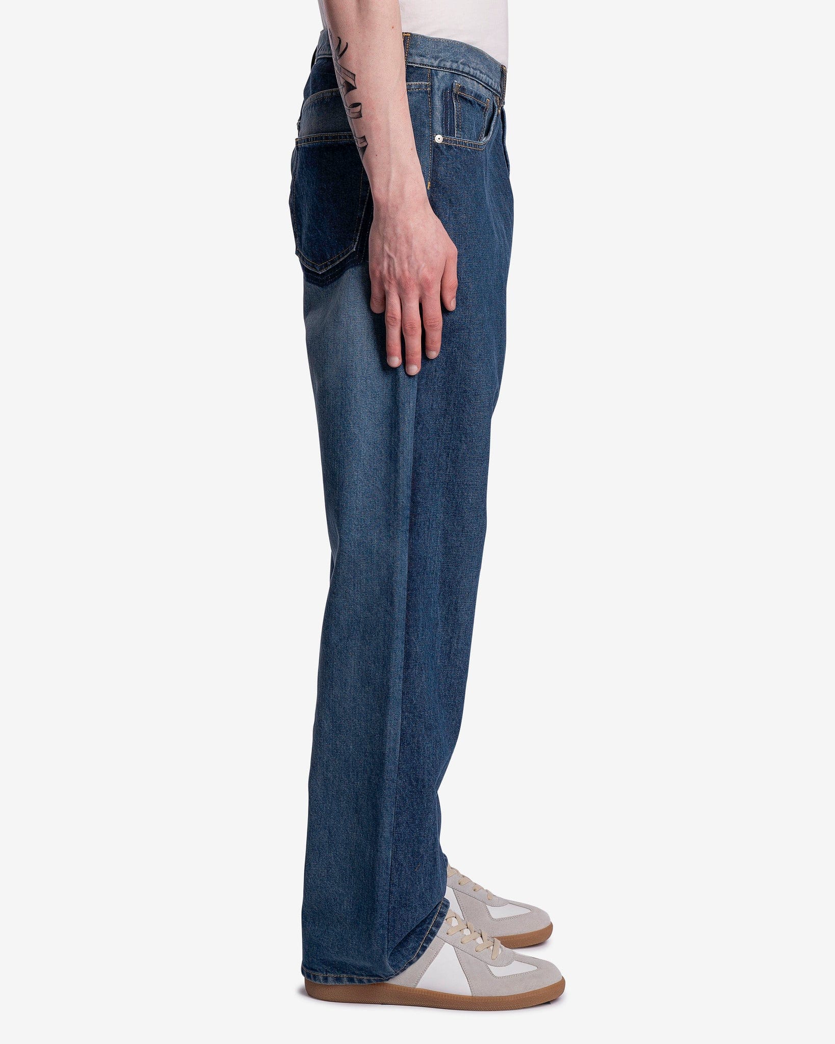 High Rise Baggy Jeans In Indigo Maison margiela – Гарантія оригінальності – вид ззаду