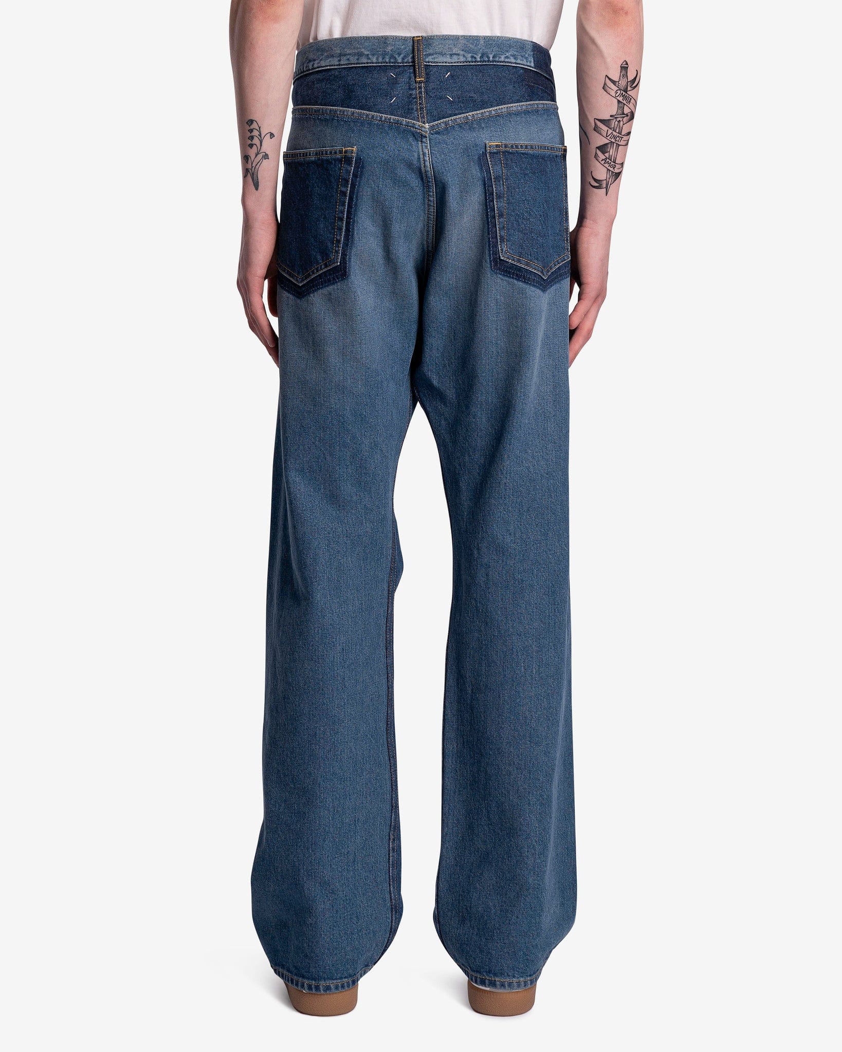 High Rise Baggy Jeans In Indigo Maison margiela – Гарантія оригінальності – збільшений вид