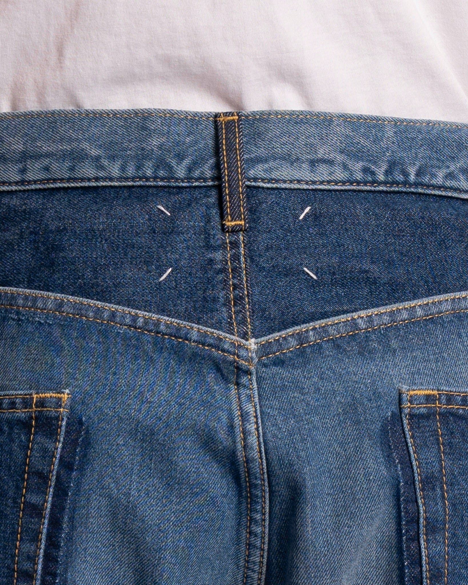 High Rise Baggy Jeans In Indigo Maison margiela – Гарантія оригінальності – детальний вид