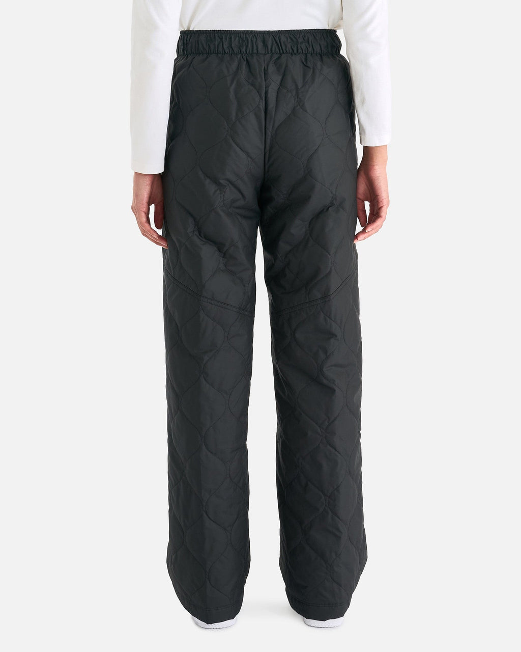 High Waisted Open-Hem Quilted Trousers In Black Nike оригінал – Купити в Україні – детальний вид