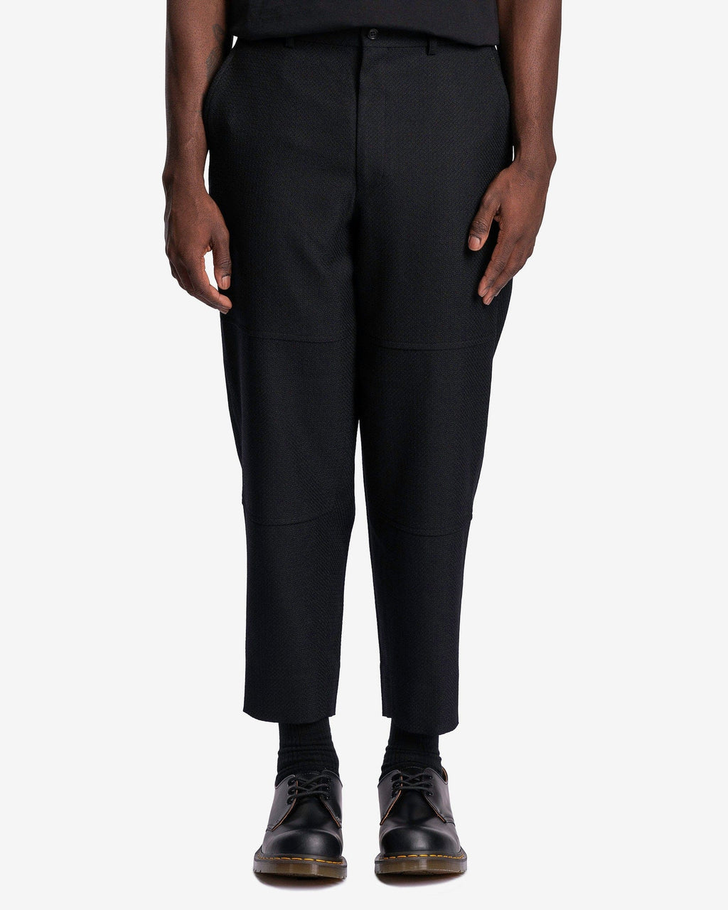 High Waisted Tapered Trousers In Black Comme des garcons – Гарантія оригінальності – боковий вид