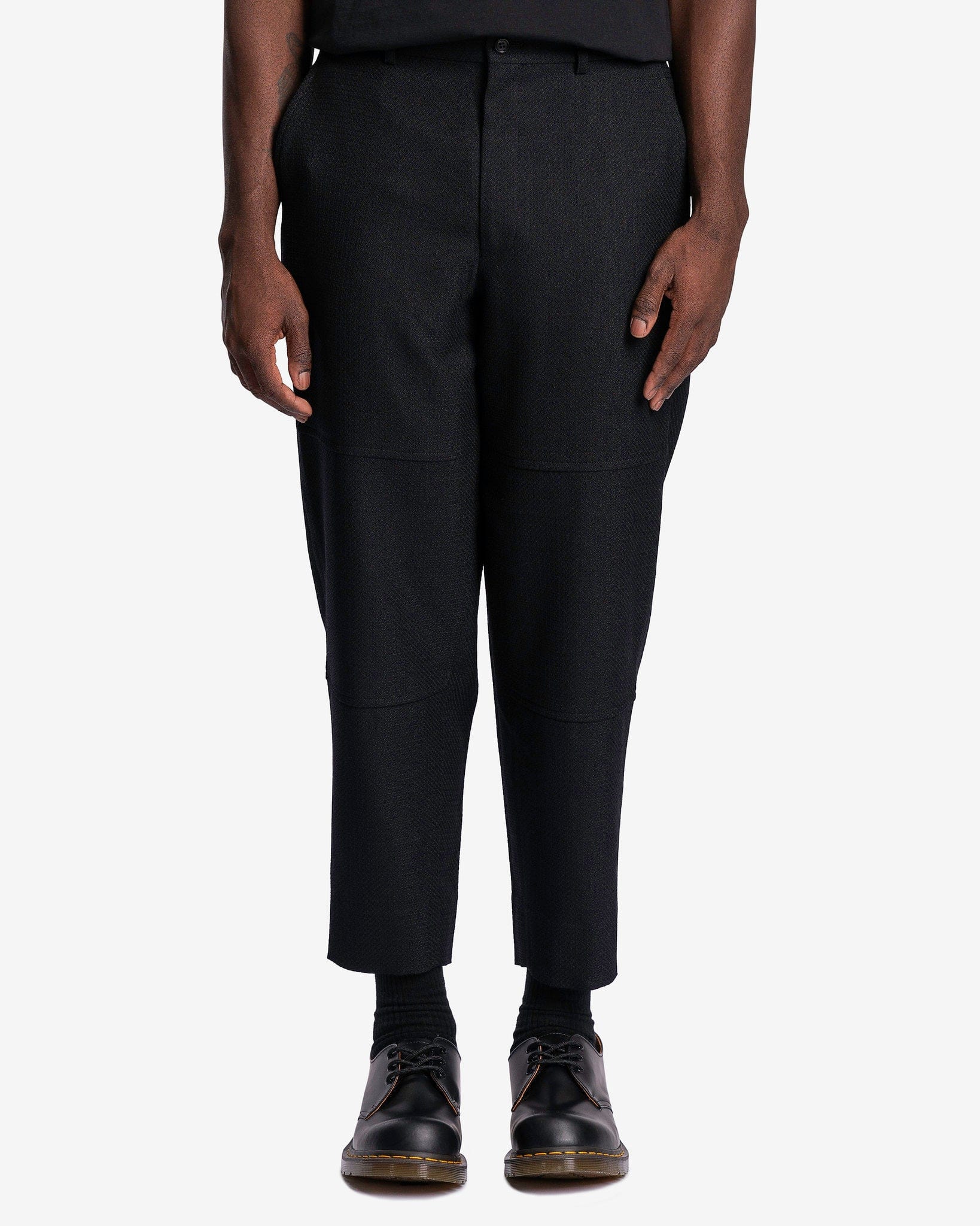 High Waisted Tapered Trousers In Black Comme des garcons – Гарантія оригінальності – боковий вид