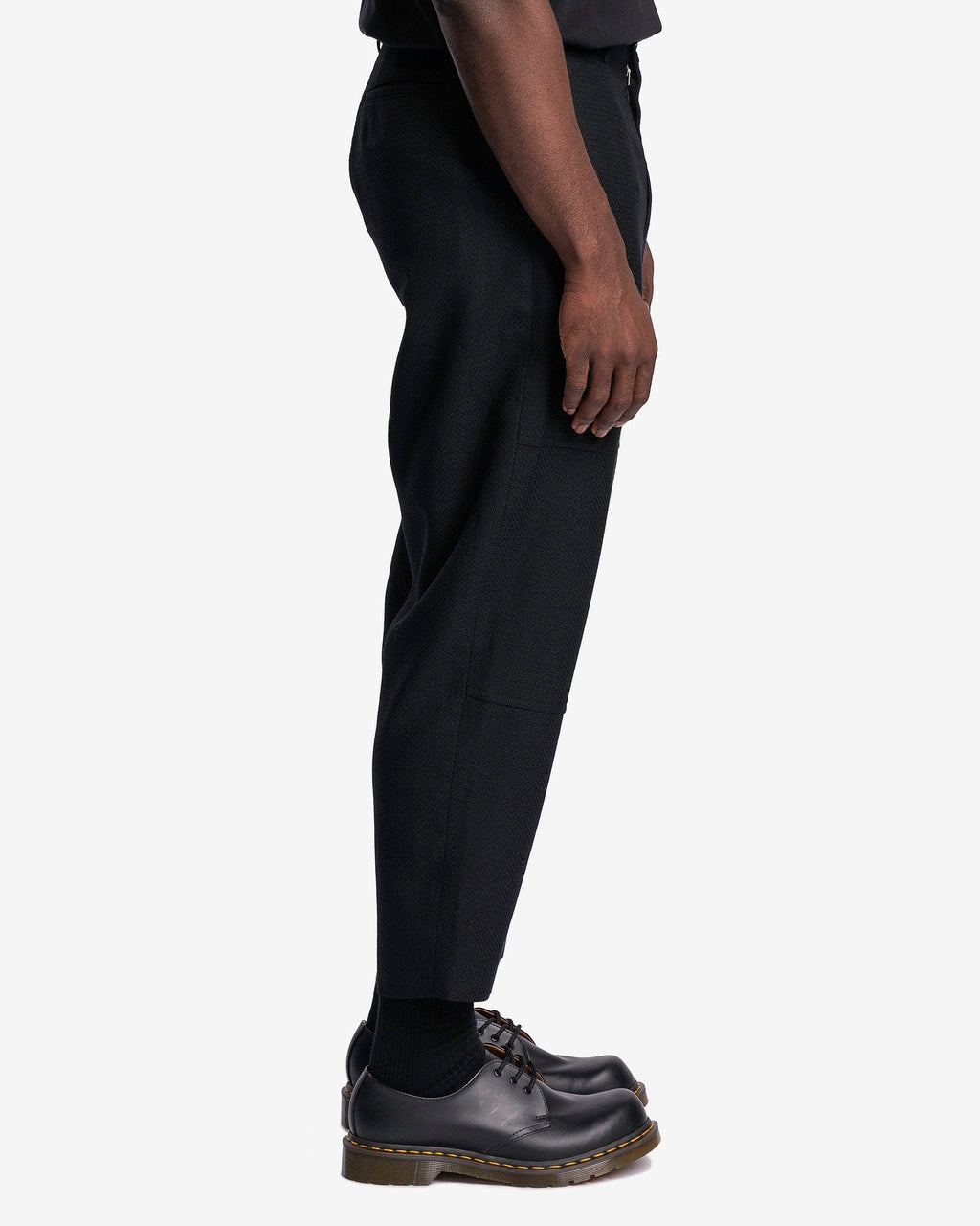 High Waisted Tapered Trousers In Black Comme des garcons – Гарантія оригінальності – вид ззаду