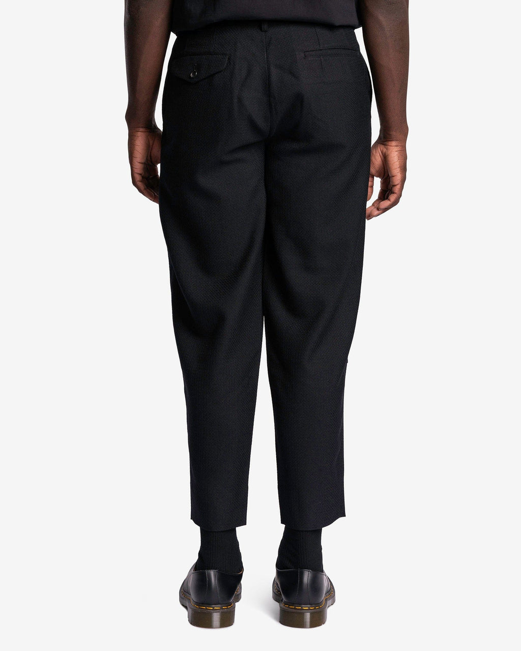High Waisted Tapered Trousers In Black Comme des garcons – Гарантія оригінальності – детальний вид