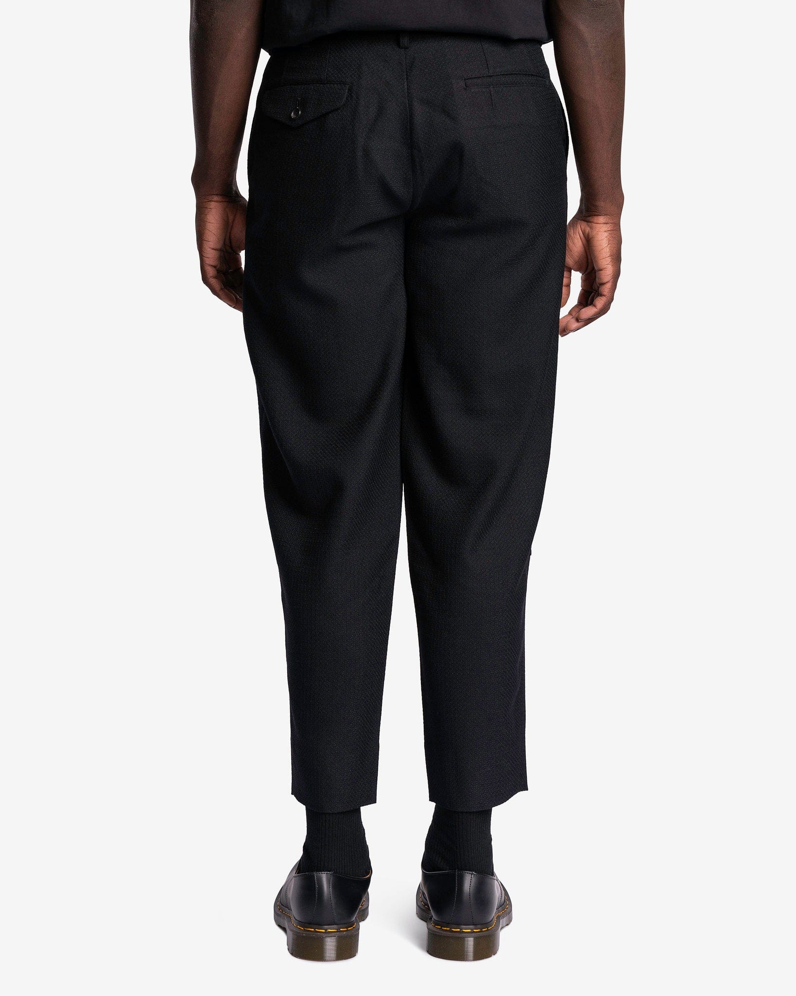 High Waisted Tapered Trousers In Black Comme des garcons – Гарантія оригінальності – детальний вид