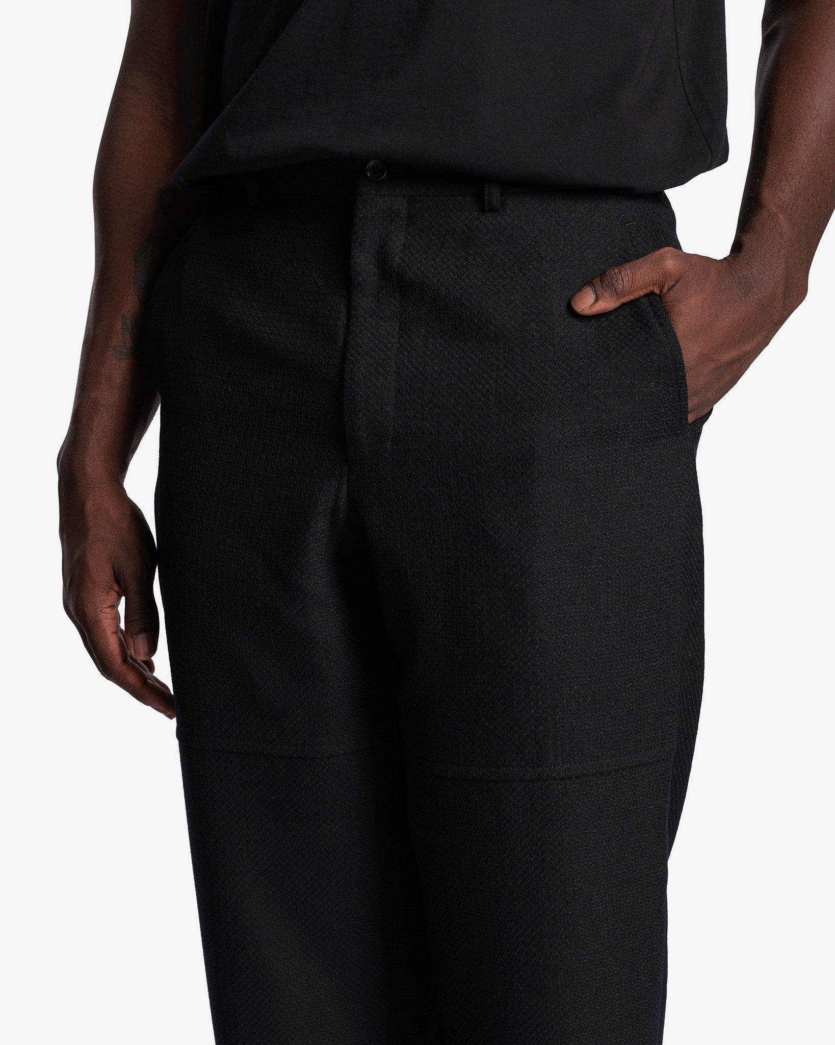 High Waisted Tapered Trousers In Black Comme des garcons – Гарантія оригінальності – збільшений вид