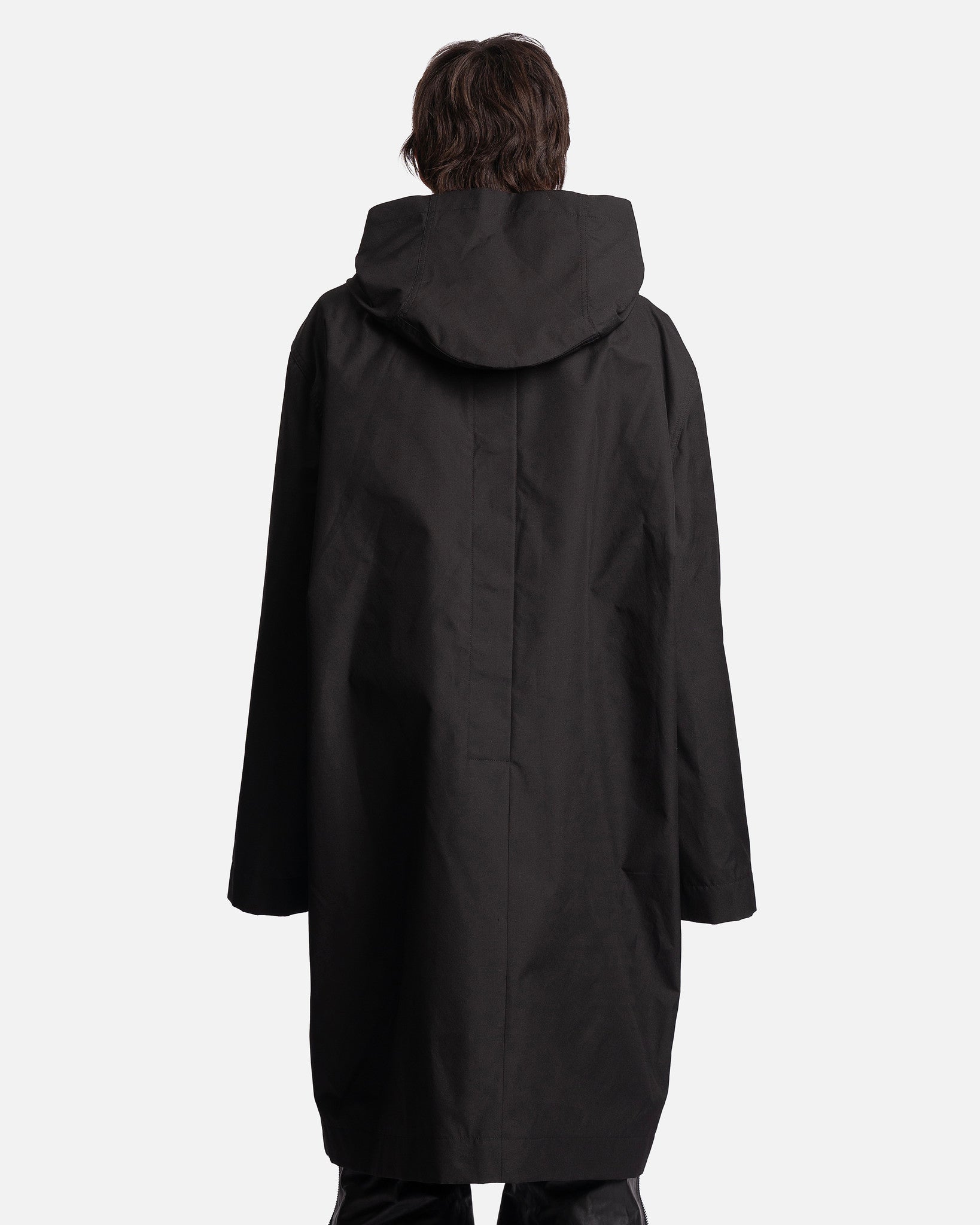 Hooded Raincoat In Black Rick owens – Гарантія оригінальності – детальний вид